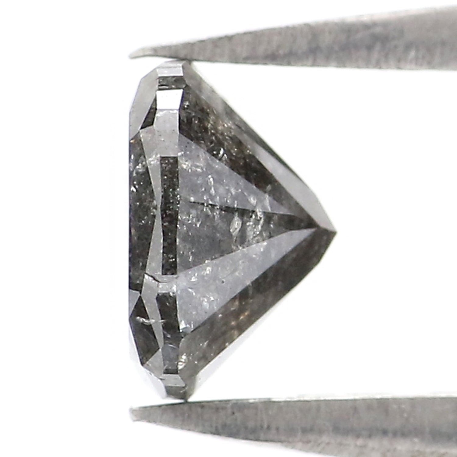 0.80 CT Natural Loose Cushion Shape Diamond Salt And Pepper Cushion Diamond 5.65 MM Natural Black Grey Cushion Brilliant Cut Diamond LQ2935