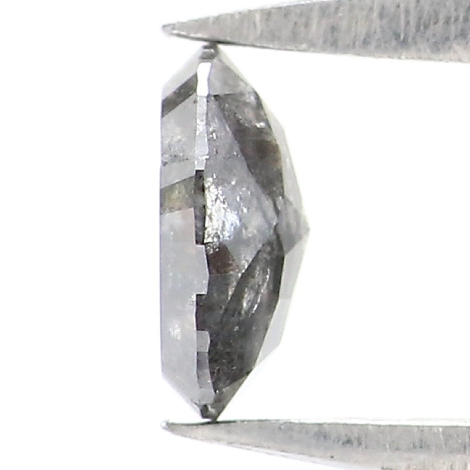 0.35 Ct Natural Loose Oval Shape Diamond Salt And Pepper Oval Diamond 5.15 MM Natural Diamond Black Grey Color Oval Rose Cut Diamond NQ2123