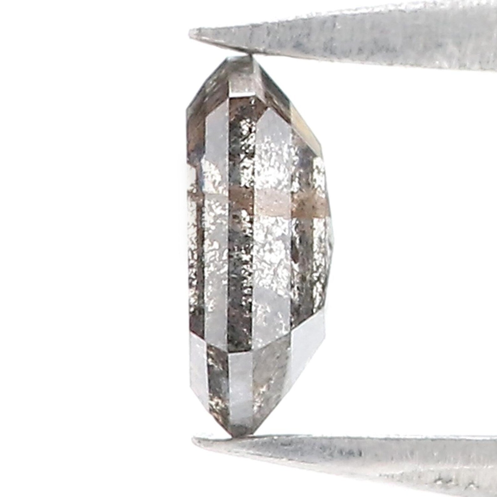 0.64 CT Natural Loose Hexagon Shape Diamond Salt And Pepper Hexagon Cut Diamond 6.00 MM Natural Loose Hexagon Shape Rose Cut Diamond QN1439