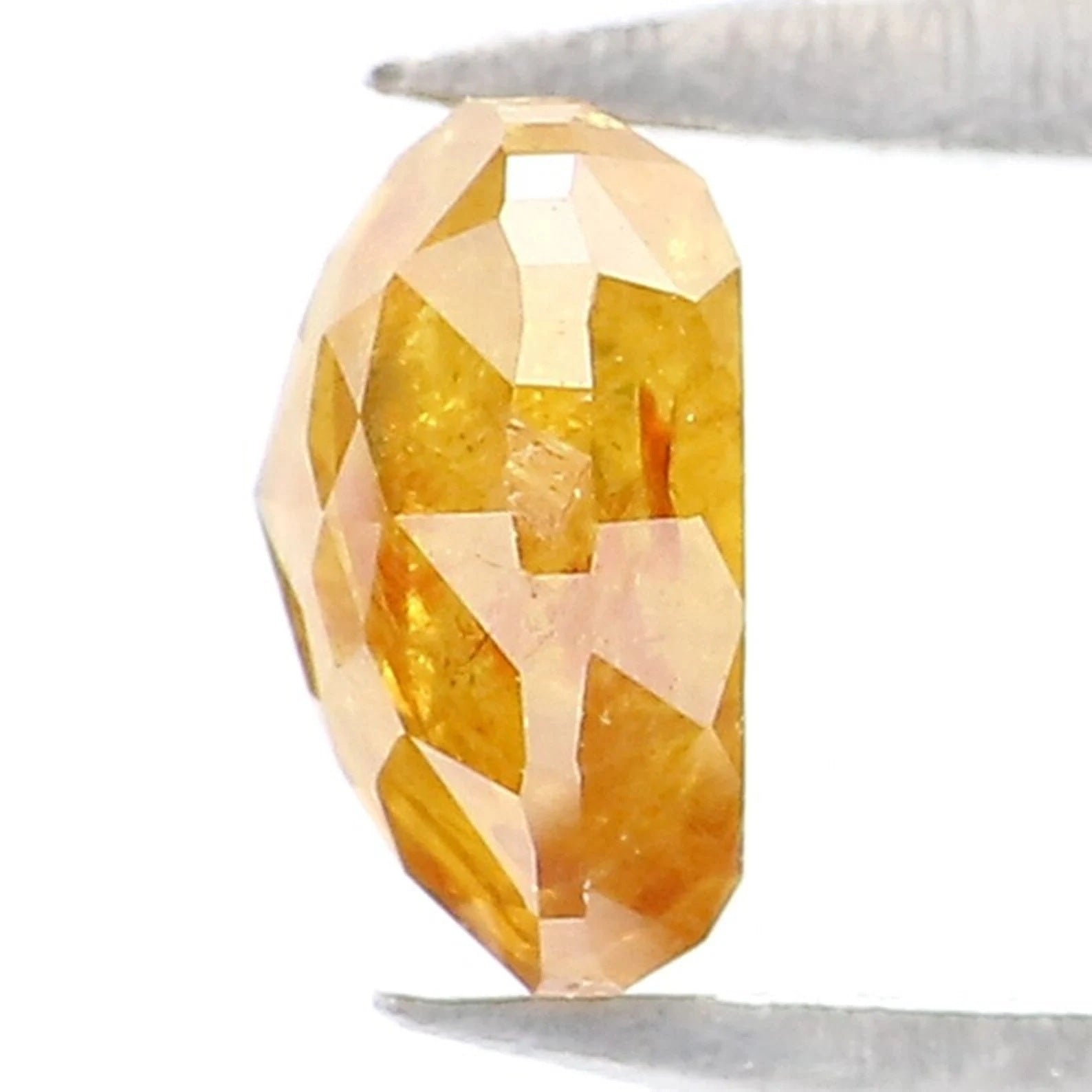 0.57 CT Natural Loose Heart Shape Diamond Yellow Color Heart Cut Diamond 5.10 MM Natural Diamond Yellow Color Heart Rose Cut Diamond NQ1939