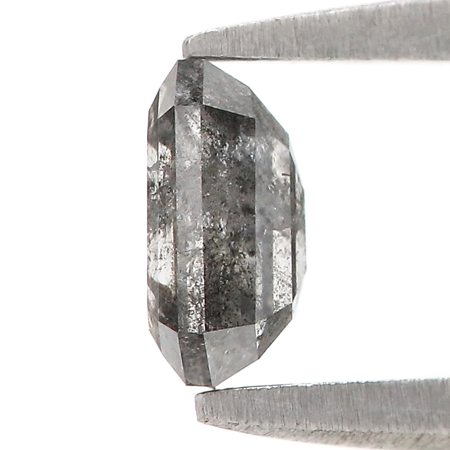 0.73 CT Natural Loose Emerald Shape Diamond Salt And Pepper Emerald Cut Diamond 5.70 MM Natural Emerald Shape Rose Cut Diamond LQ1187