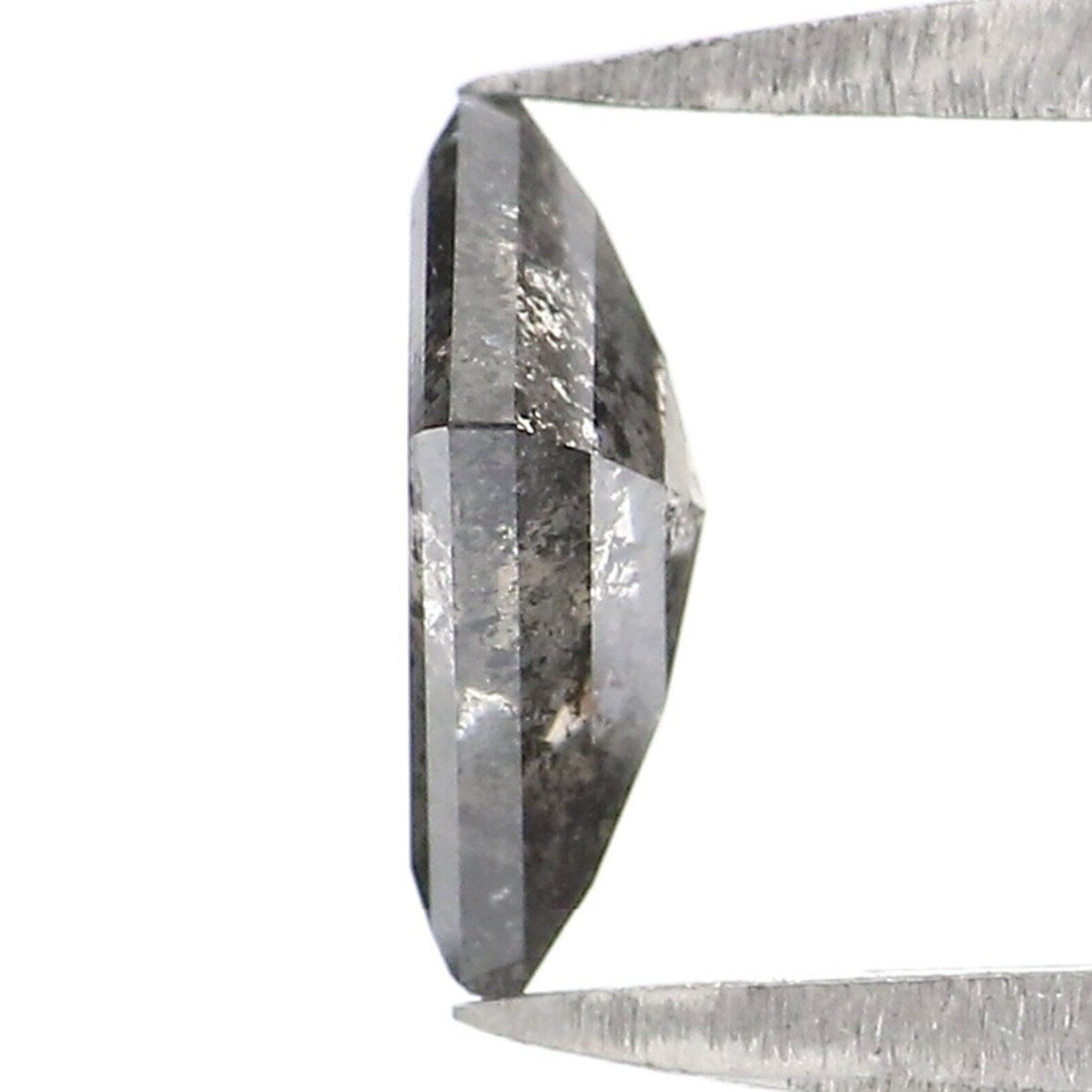 0.44 CT Natural Loose Kite Cut Diamond Salt And Pepper Diamond 6.75 MM Natural Loose Diamond Black Grey Color Kite Rose Cut Diamond NQ2167