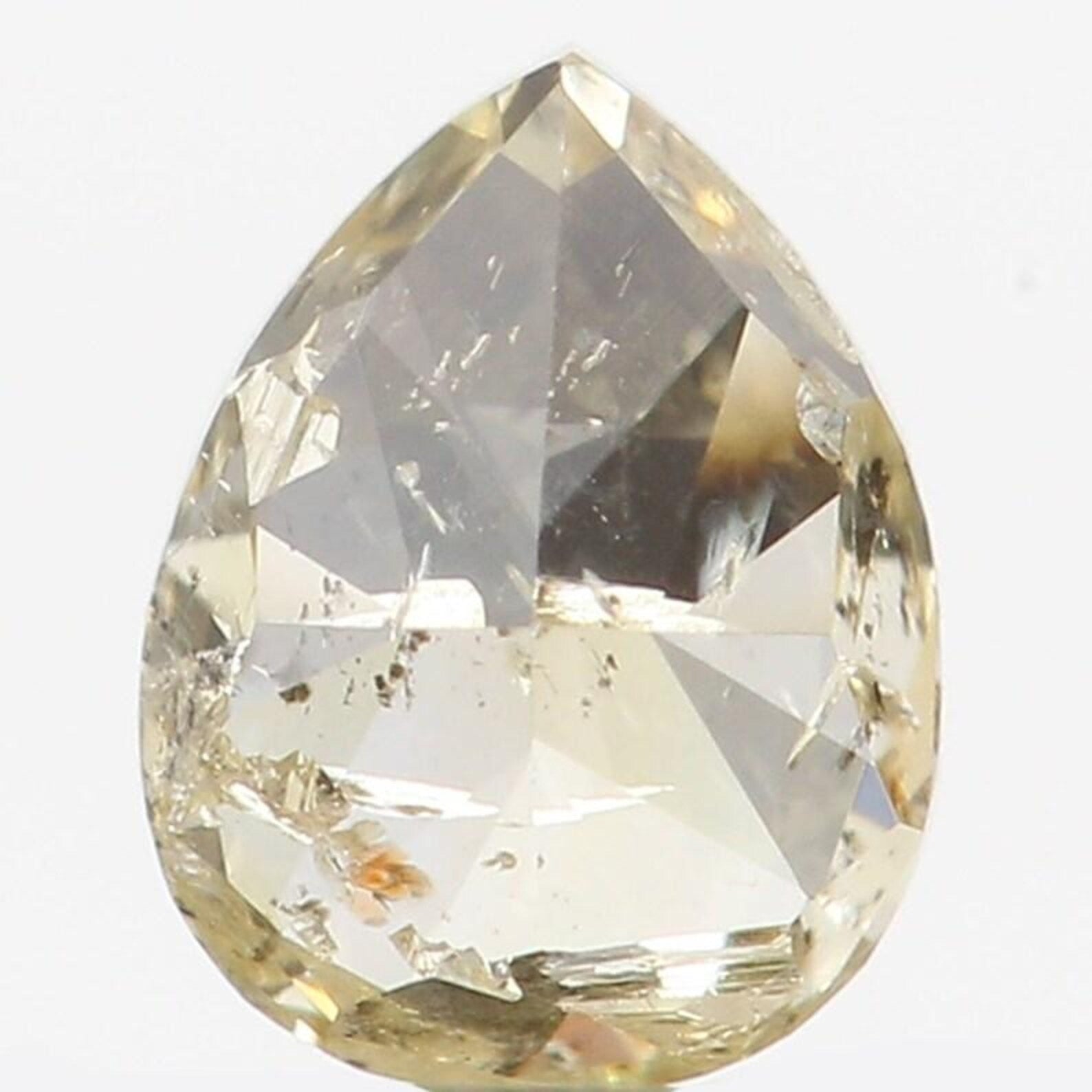 0.21 CT Natural Loose Pear Shape Diamond Yellow Color Pear Cut Diamond 4.10 MM Natural Loose Yellow Color Pear Brilliant Cut Diamond QN7421
