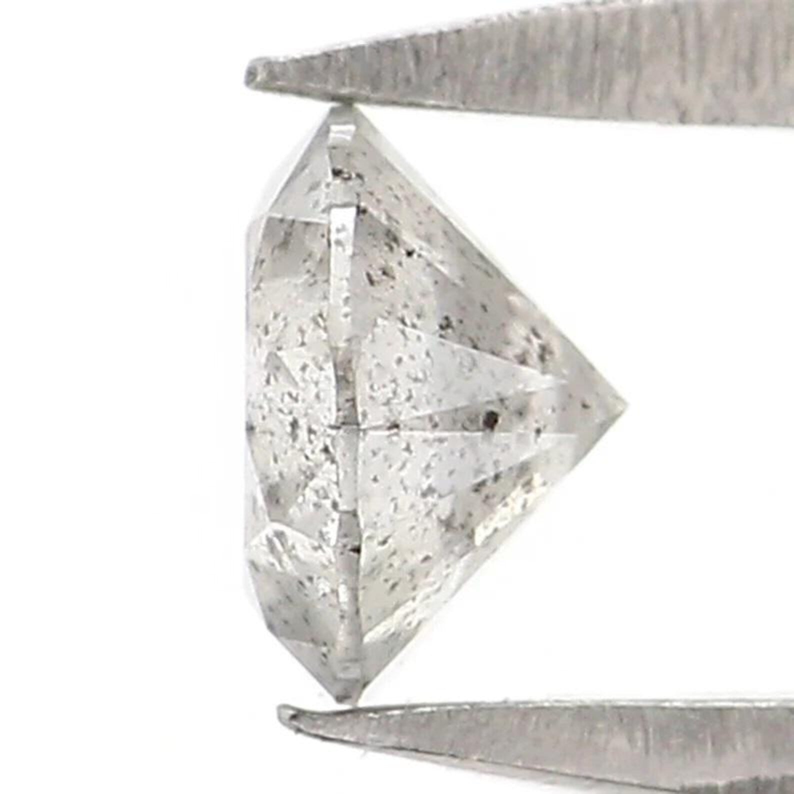 0.34 CT Natural Loose Round Cut Diamond Salt And Pepper Round Diamond 4.40 MM Natural Diamond Grey Color Round Brilliant Cut Diamond NQ8660