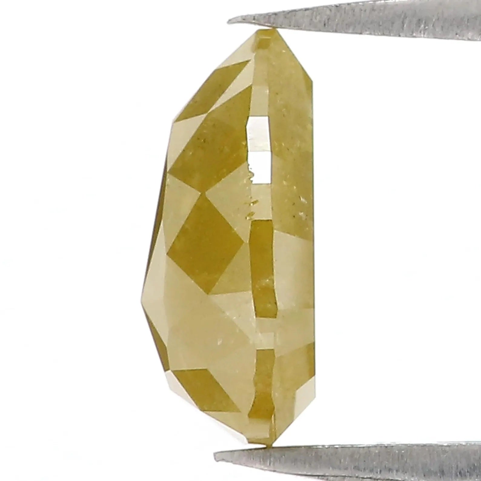 2.32 CT Natural Loose Pear Shape Diamond Yellow Color Pear Cut Diamond 10.00 MM Natural Loose Diamond Yellow Pear Rose Cut Diamond QN735