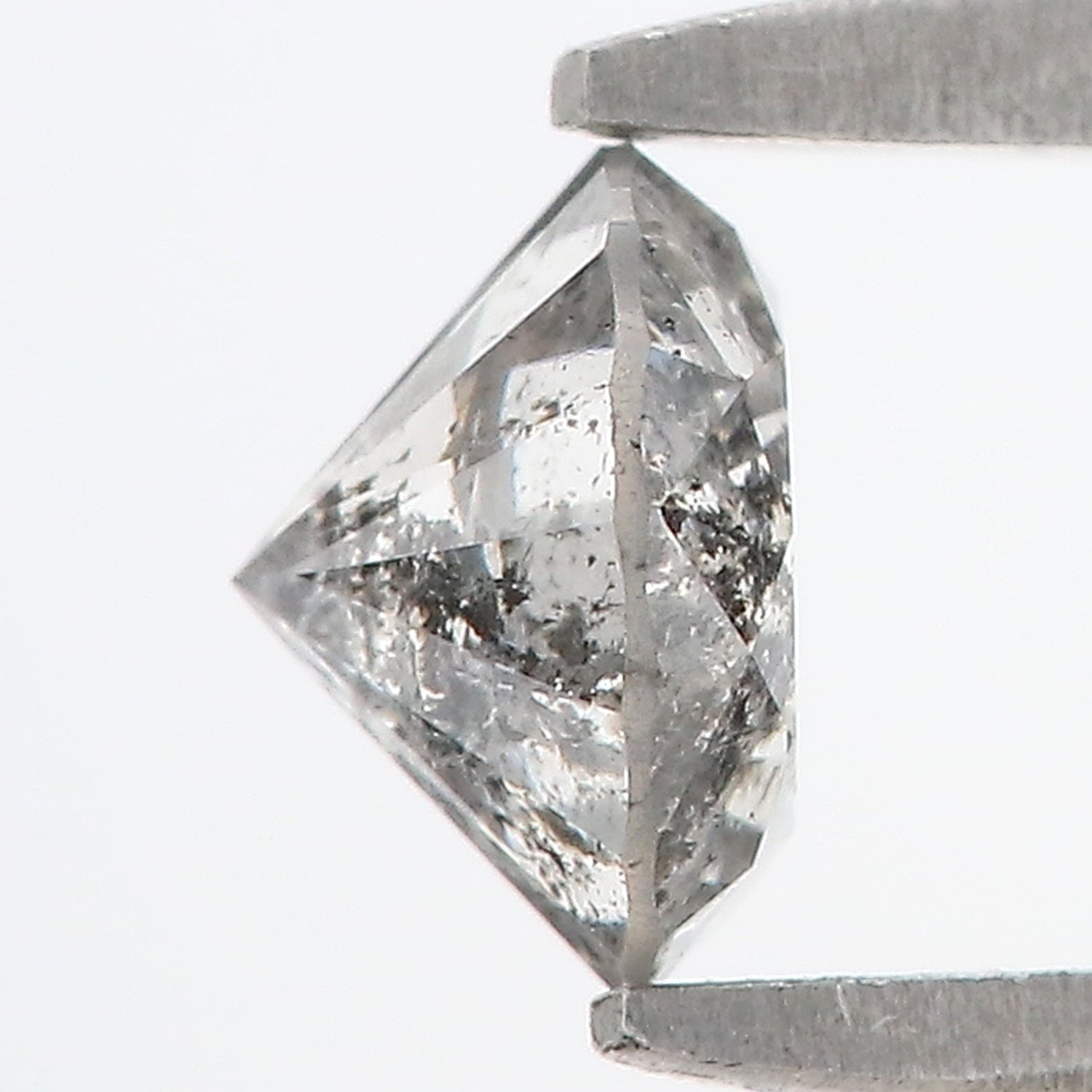 0.65 CT Natural Loose Round Shape Diamond Salt And Pepper Round Cut Diamond 5.35 MM Natural Black Grey Round Brilliant Cut Diamond L3486