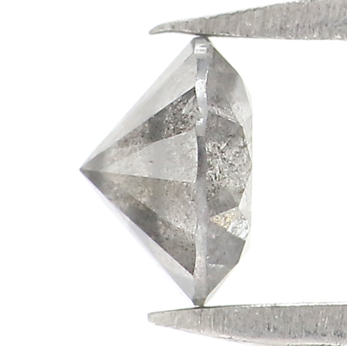 0.49 CT Natural Loose Round Shape Diamond Salt And Pepper Round Cut Diamond 4.95 MM Natural Black Grey Round Brilliant Cut Diamond LQ2795