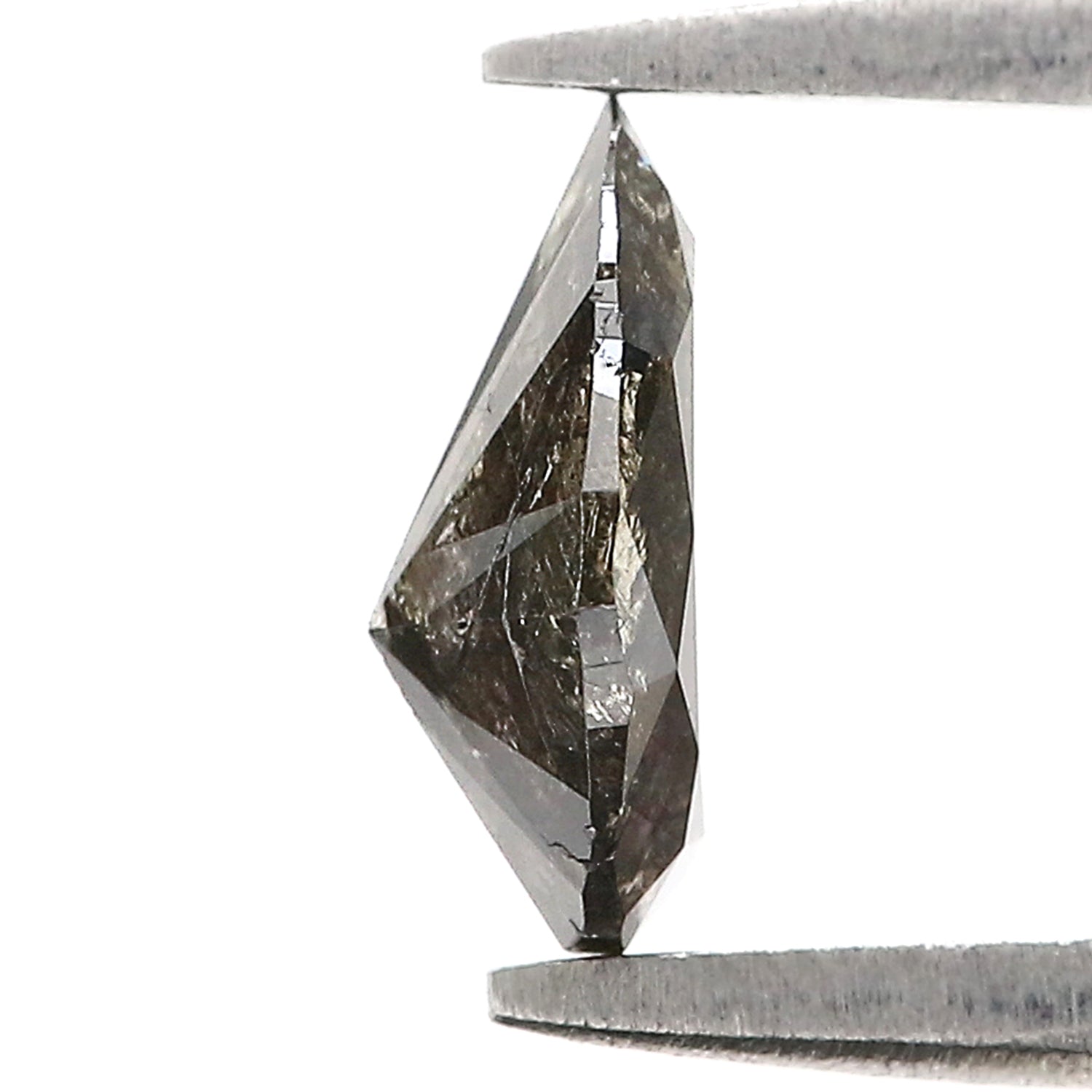 0.92 CT Natural Loose Pear Cut Diamond Salt And Pepper Pear Diamond 8.30 MM Natural Black Grey Color Pear Brilliant Cut Diamond N2670