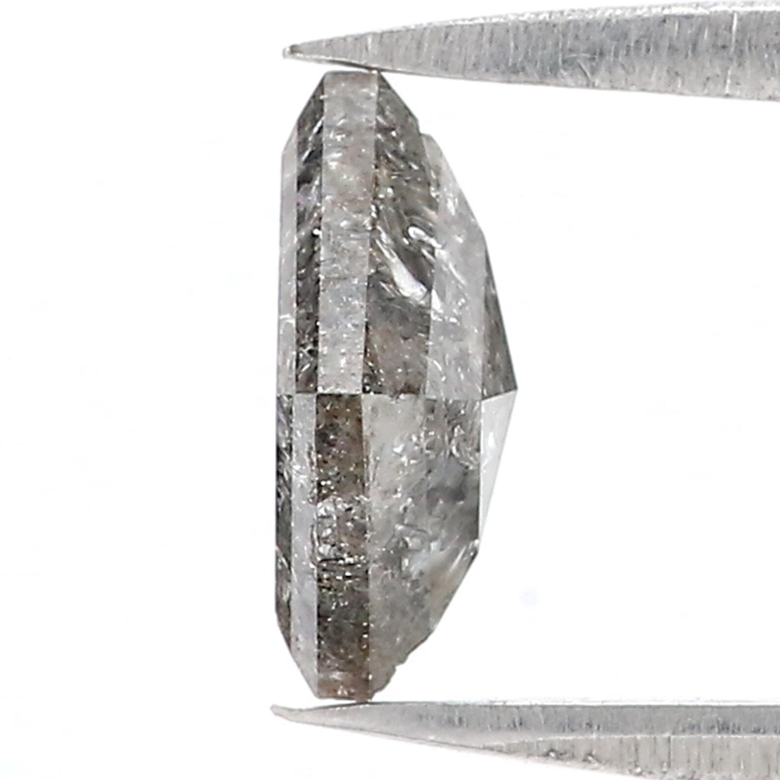 1.49 CT Natural Loose Diamond Kite Shape Diamond Salt And Pepper Diamond 8.85 MM Natural Loose Black Grey Kite Rose Cut Diamond QN863