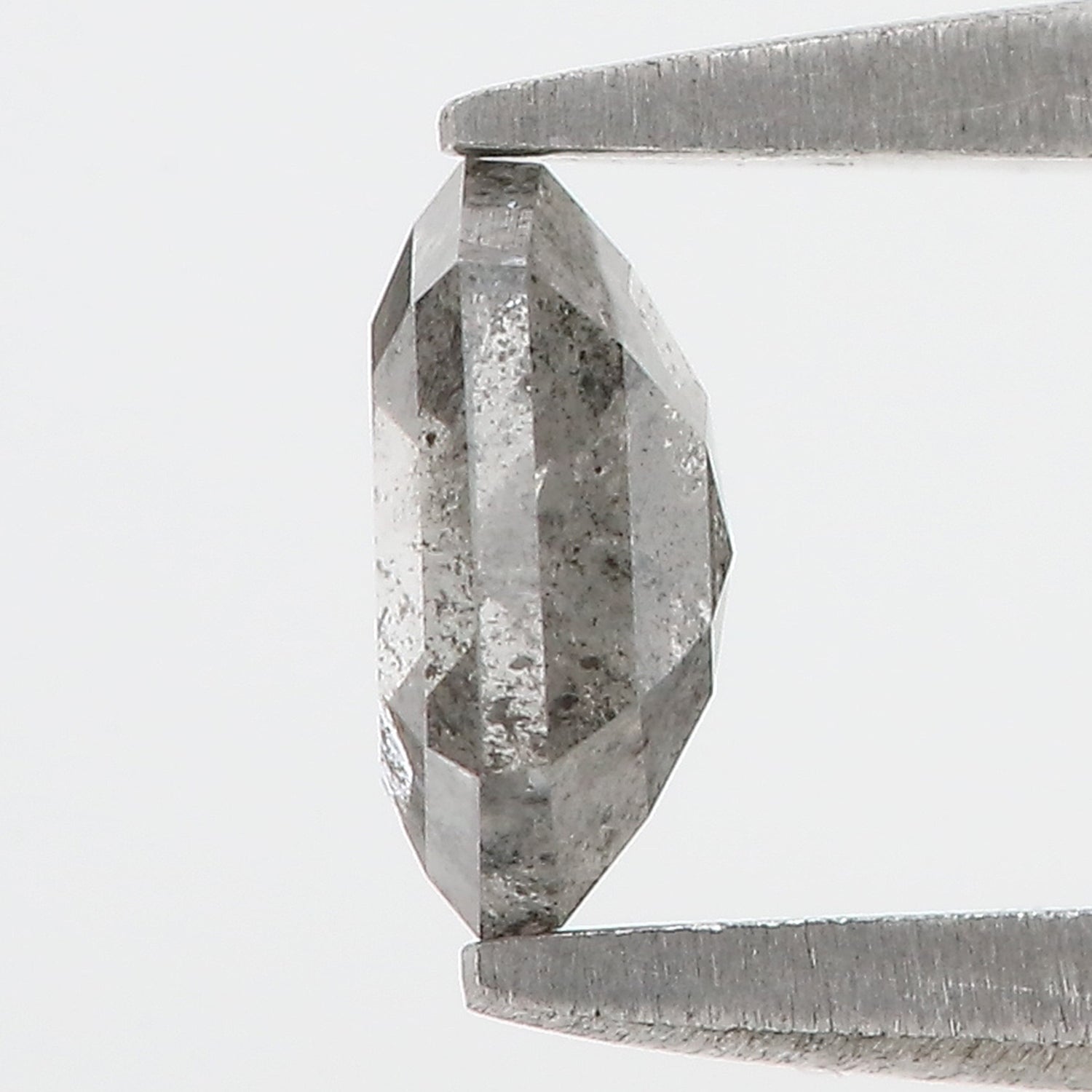 0.67 CT Natural Loose Hexagon Shape Diamond Salt And Pepper Hexagon Cut Diamond 6.05 MM Natural Black Grey Hexagon Rose Cut Diamond LQ1456