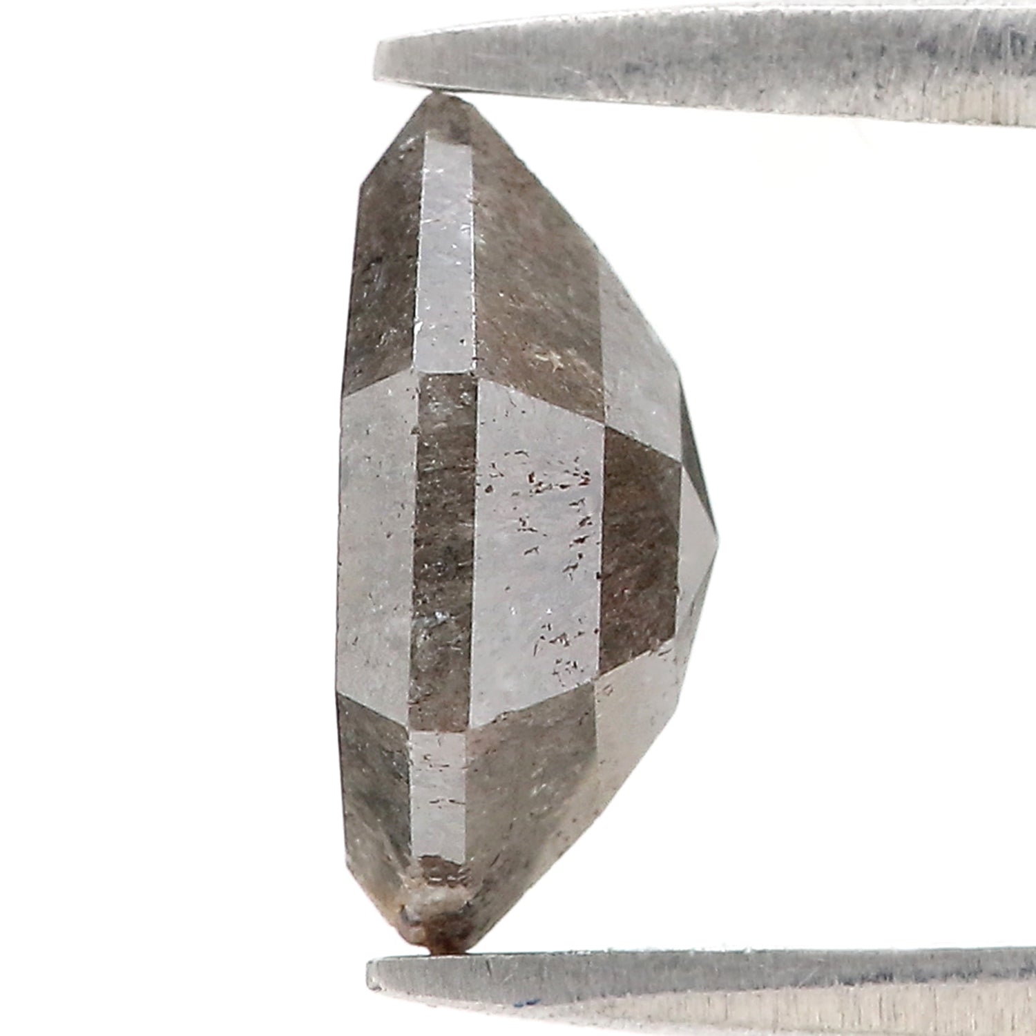 Natural Hexagon Black Grey Diamond 2.37 CT Loose Rose Cut Stone 10.28 MM Rustic Diamond Hexagon Diamond For Custom Engagement Ring L3644