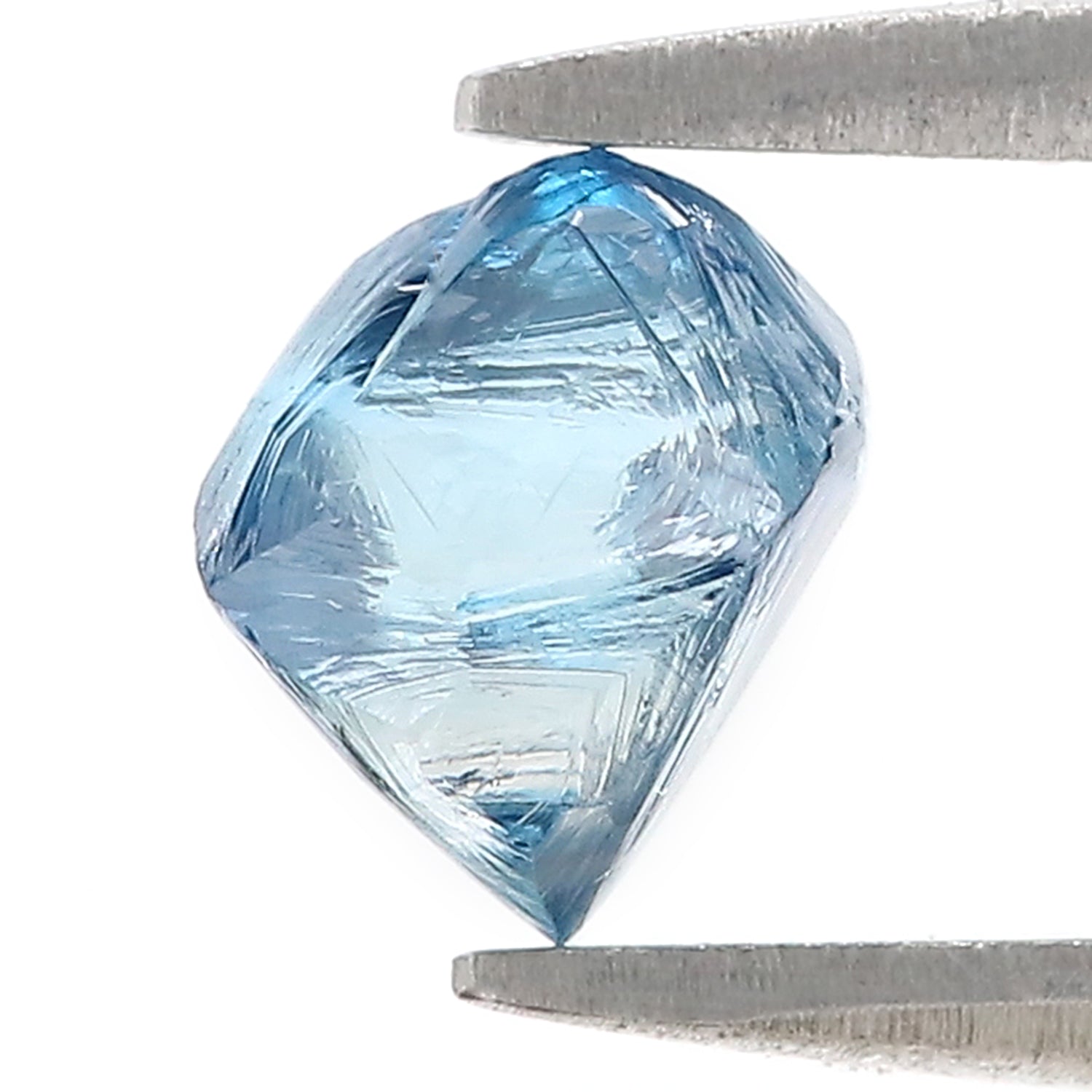 1.33 CT Natural Loose Rough Shape Diamond Blue Color Rough Cut Diamond 6.70 MM Natural Loose Blue Diamond Rough Irregular Cut Diamond L3556