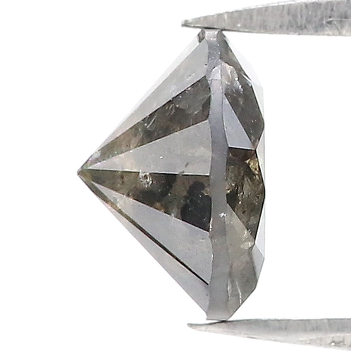 2.10 CT Natural Loose Round Shape Diamond Black Grey Color Round Cut Diamond 7.95 MM Salt And Pepper Round Brilliant Cut Diamond QL3028