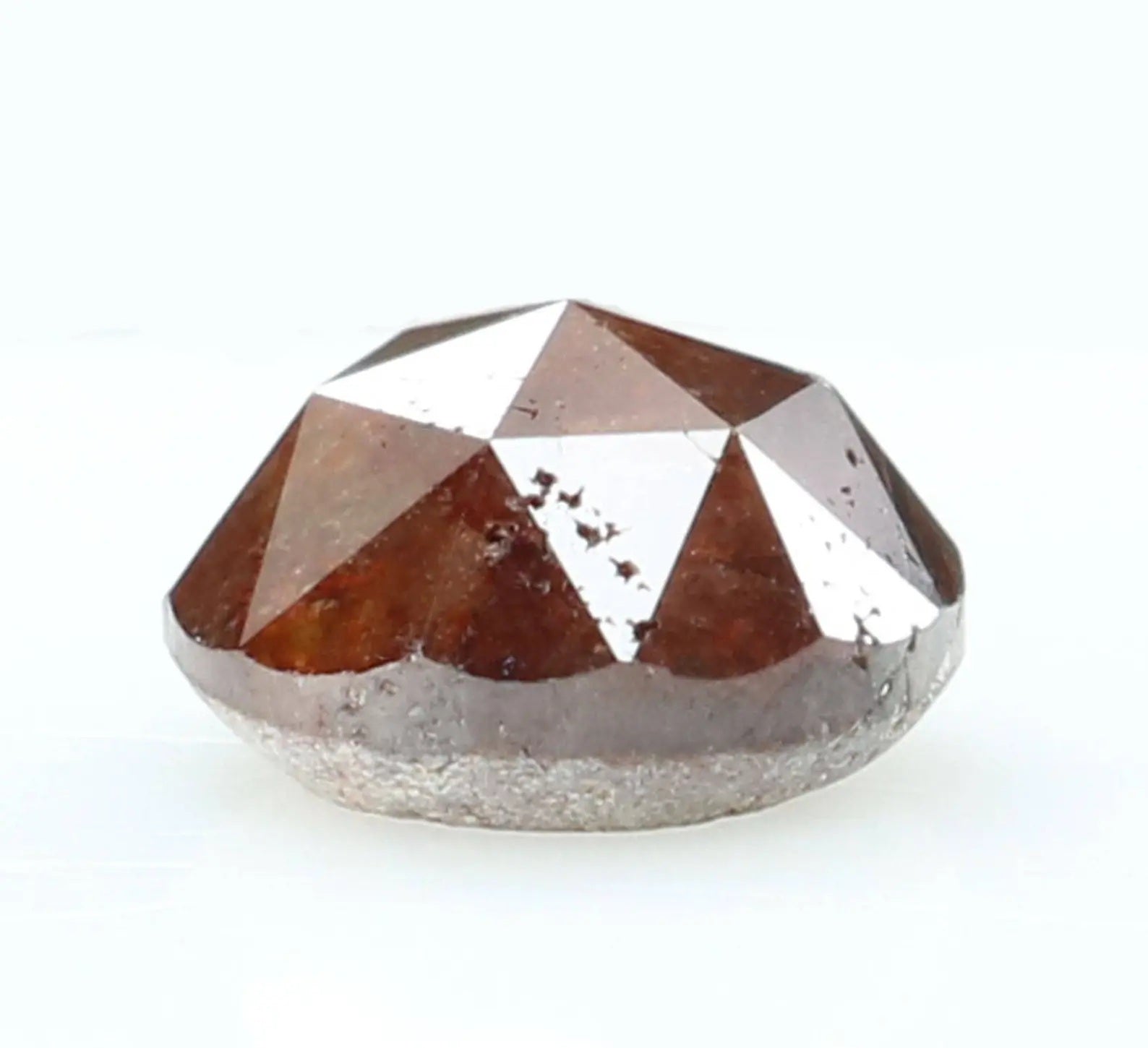 1.53 Ct Natural Loose Diamond Round Rose Cut Brown Color I3 Clarity 6.75 MM N7315