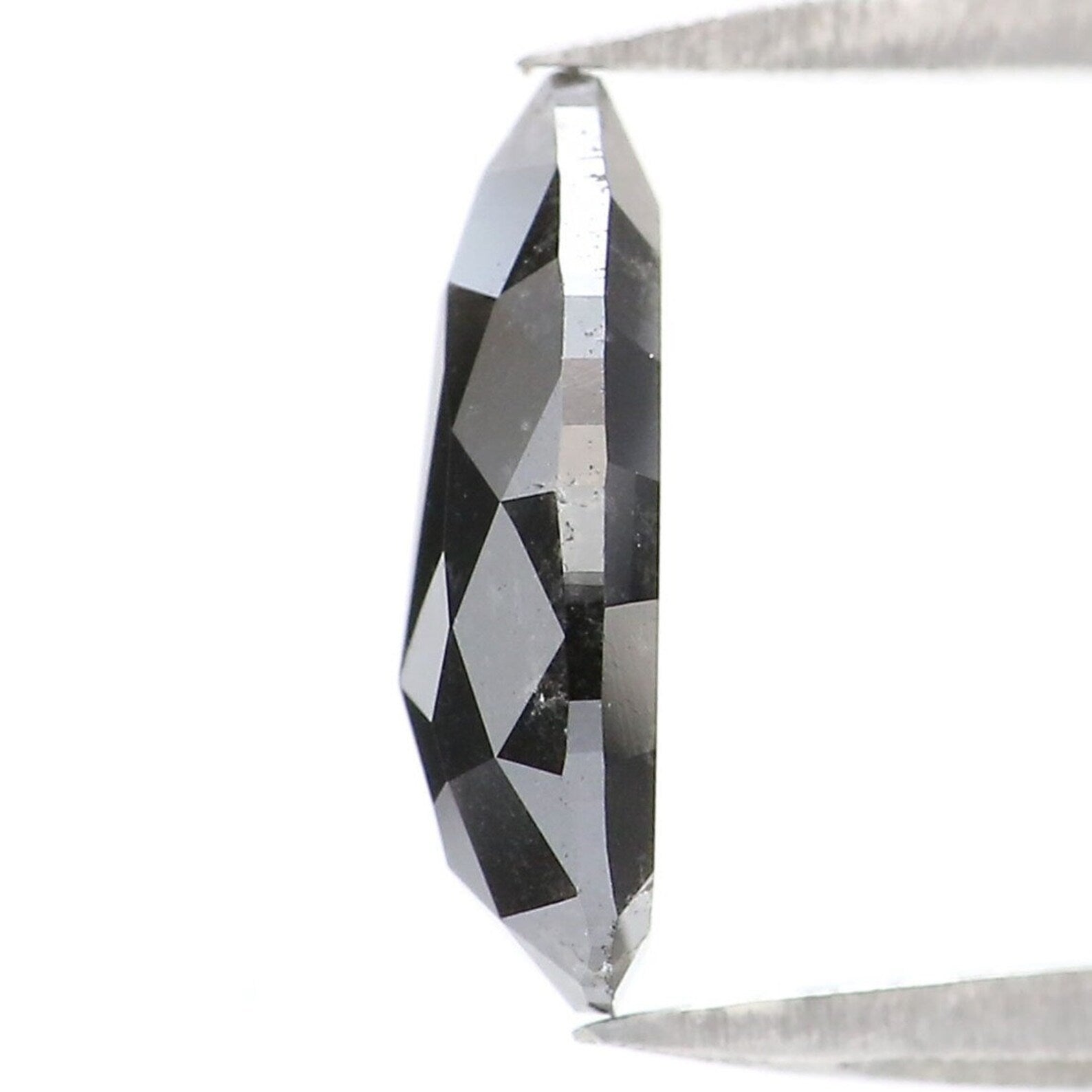 1.23 CT Natural Loose Pear Shape Diamond Salt And Pepper Pear Diamond 9.60 MM Natural Loose Black Grey Color Pear Rose Cut Diamond NQ2028