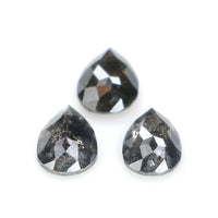Natural Loose Pear Diamond, Salt And Pepper Diamond, Natural Loose Diamond, Pear Rose Cut Diamond, Pear Diamond 0.49 CT Pear Shape L2829