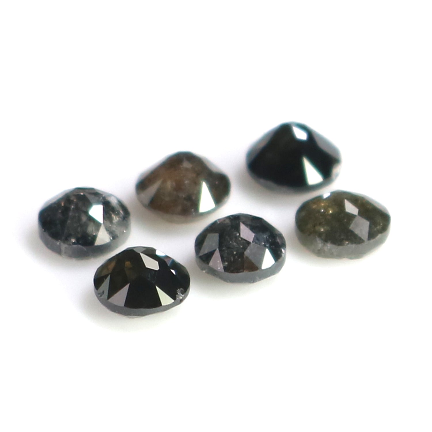 1.04 Ct Natural Loose Round Rose Cut Diamond Salt And Pepper Round Diamond 3.10 MM Natural Black Grey Color Round Rose Cut Diamond KR1379