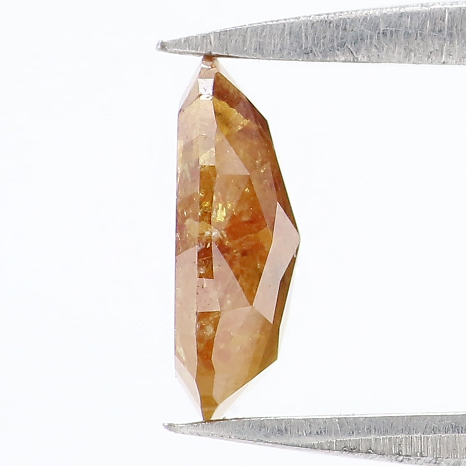 1.09 CT Natural Loose Oval Shape Diamond Yellow Color Oval Cut Diamond 7.95 MM Natural Brown Color Diamond Oval Rose Cut Diamond LQ9919