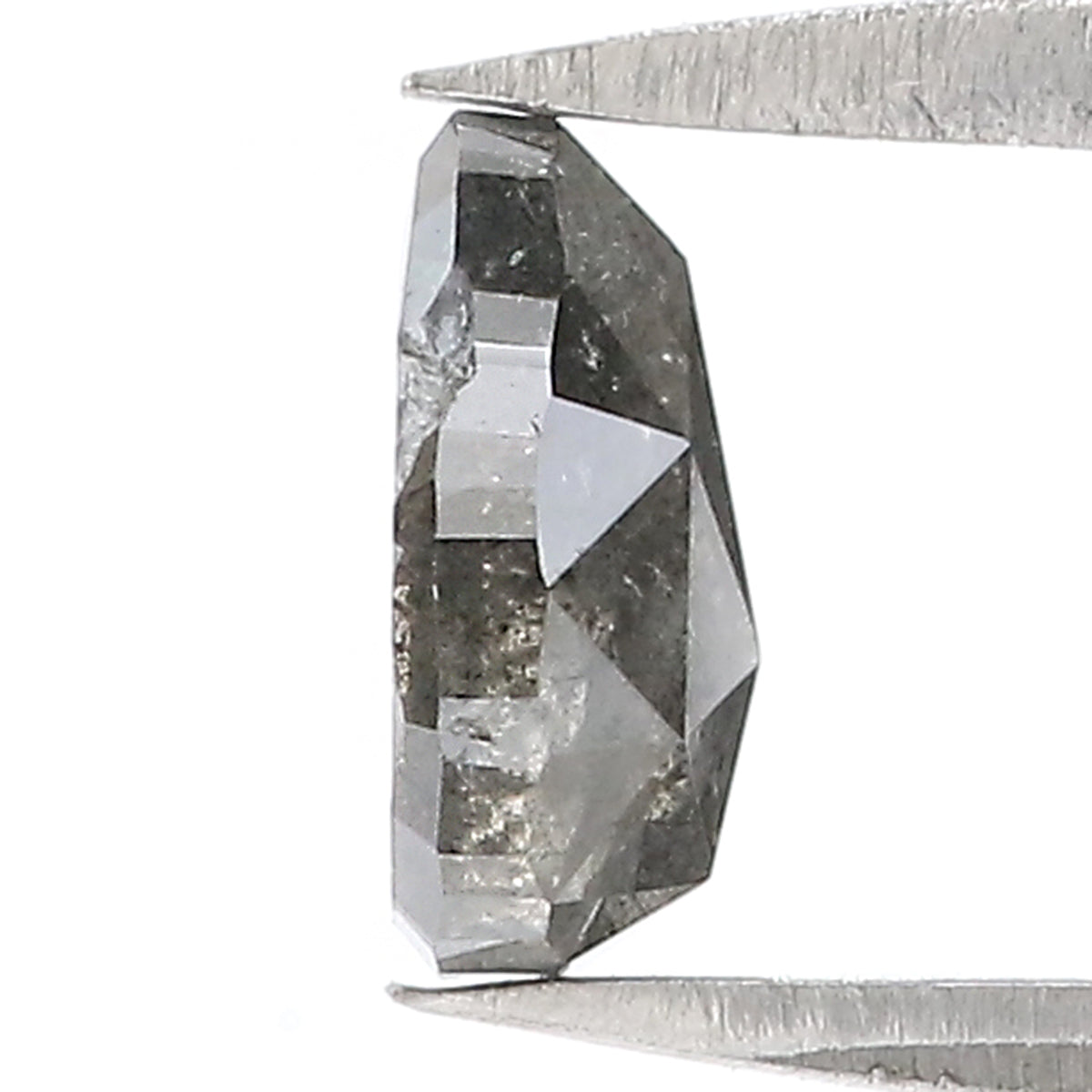 0.92 CT Natural Loose Pear Shape Diamond Salt And Pepper Pear Diamond 6.90 MM Natural Loose Black Grey Color Pear Rose Cut Diamond QL3095