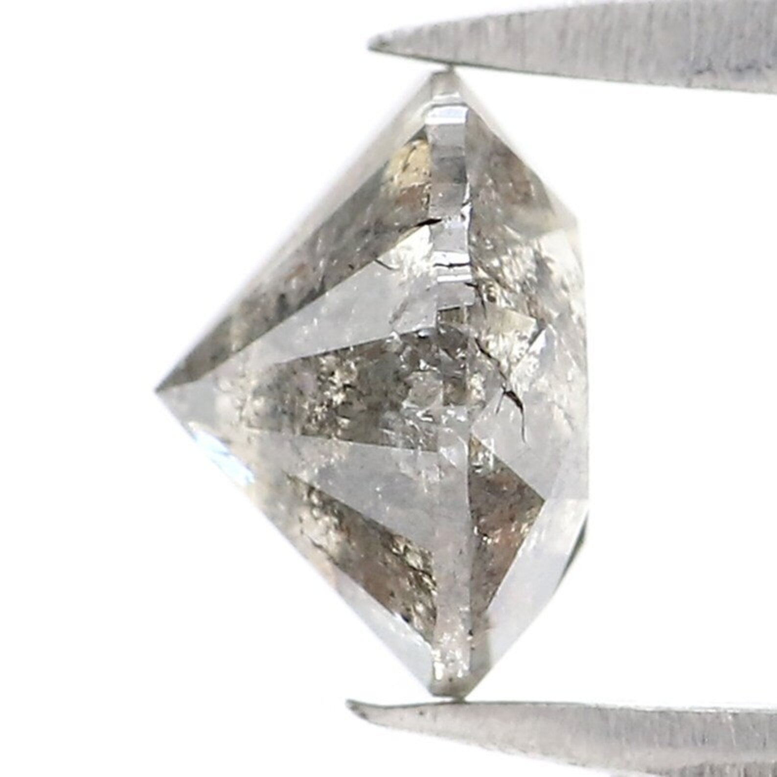 1.04 CT Natural Loose Round Diamond Salt And Pepper Round Diamond 6.20 MM Natural Loose Black Grey Color Round Brilliant Cut Diamond QN2192