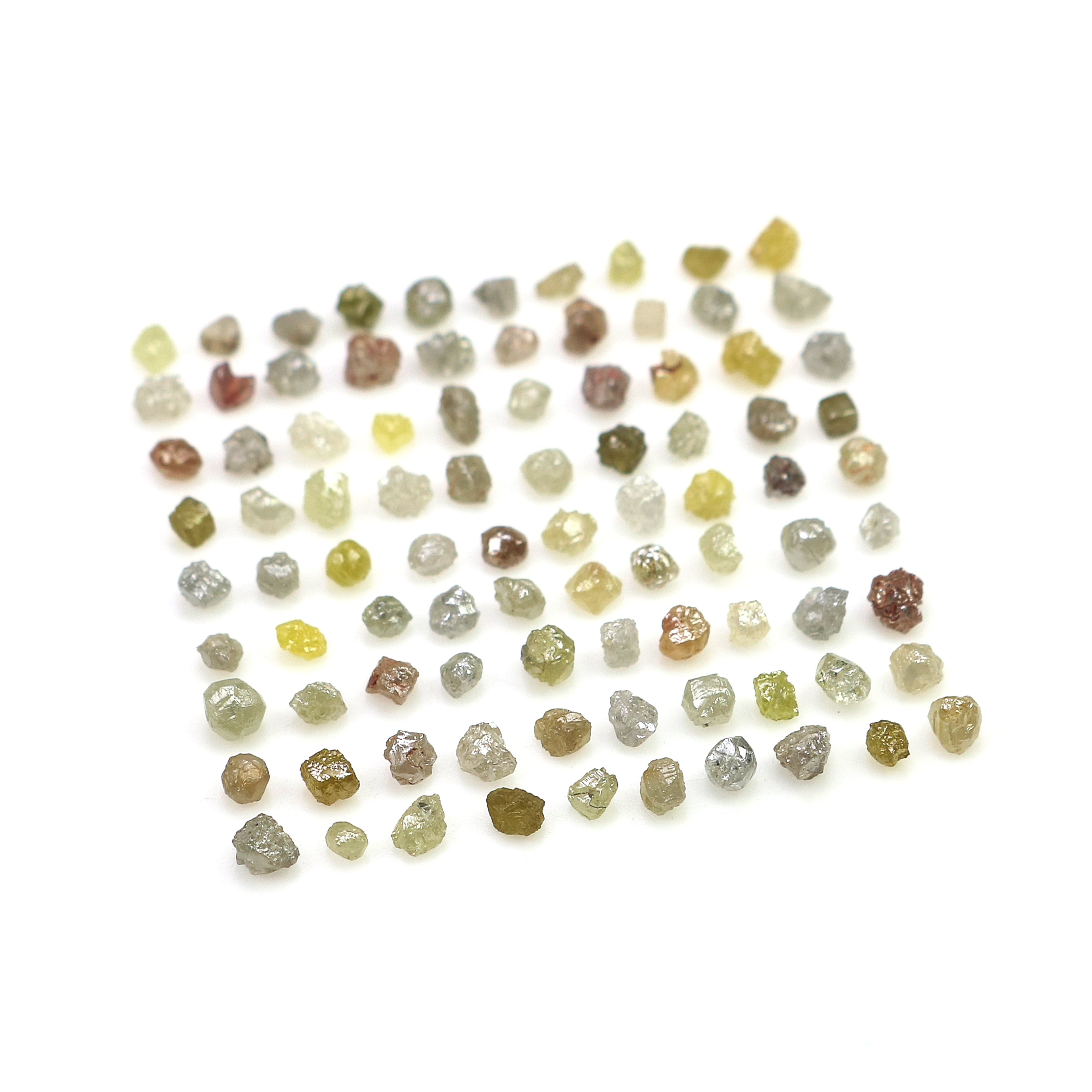Natural Loose Diamond Rough Fancy Mix Color 1.60 to 2.40 MM 2.00 Ct Lot Q84