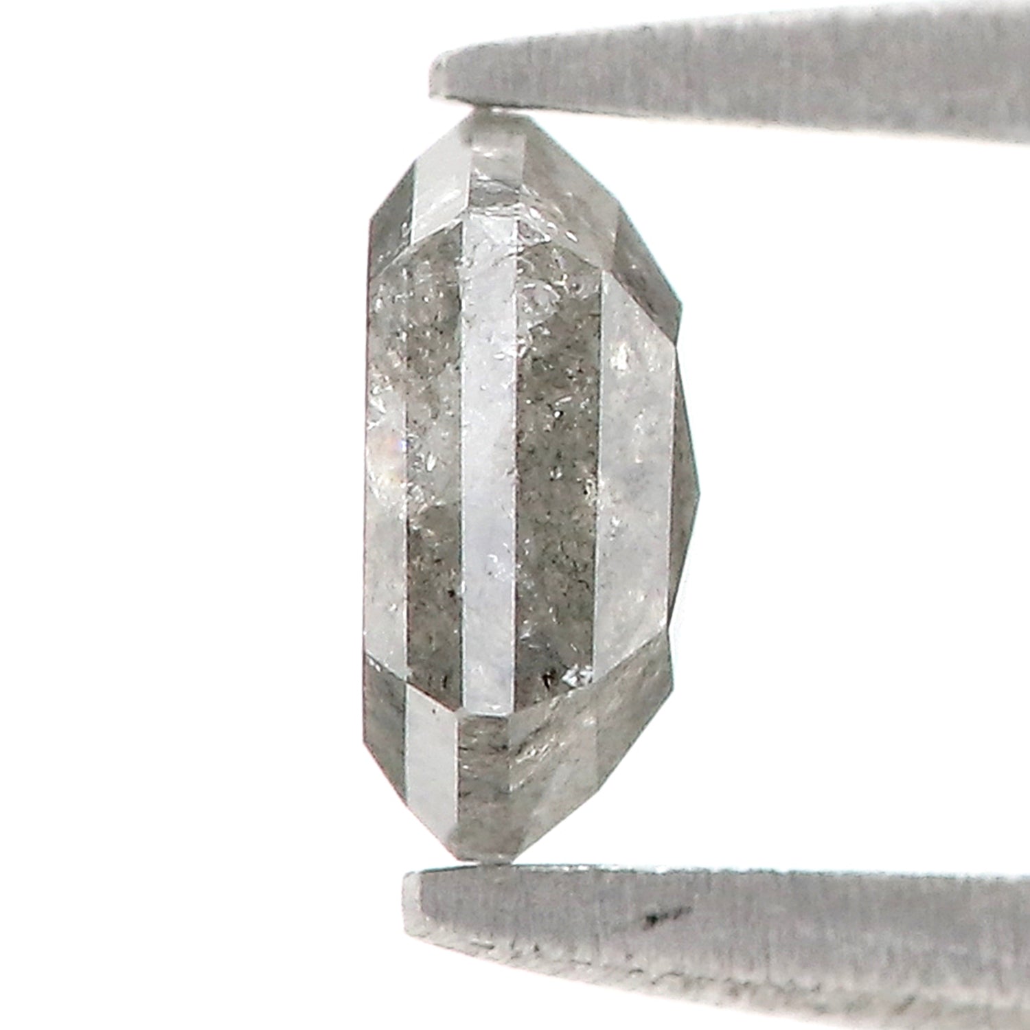 0.64 CT Natural Loose Hexagon Shape Diamond Salt And Pepper Hexagon Cut Diamond 5.75 MM Natural Grey Color Hexagon Rose Cut Diamond LQ809