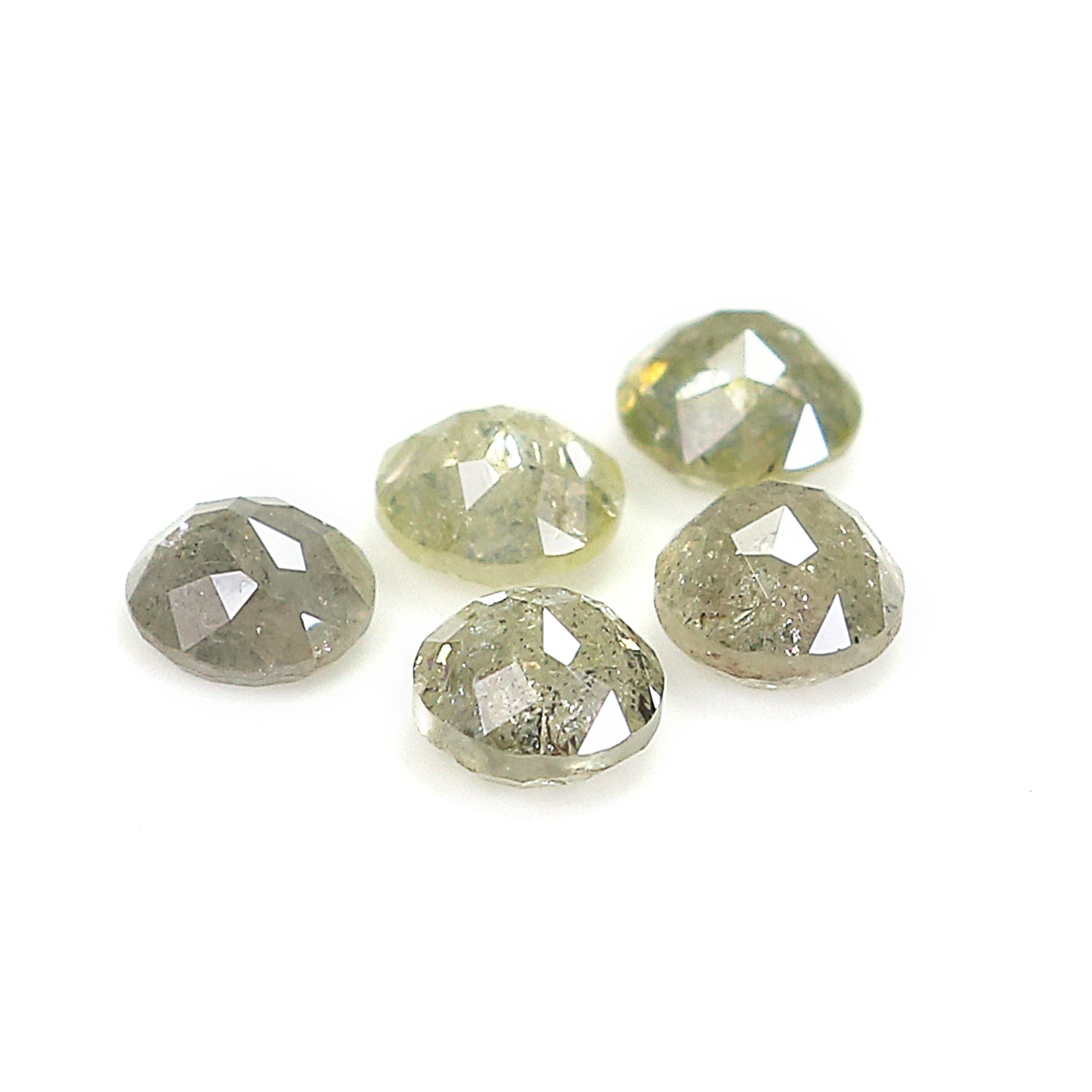 1.58 CT Natural Loose Rose Cut Diamond Grey Color Round Cut Diamond 3.90 MM Natural Loose Yellow Diamond Round Rose Cut Shape Diamond LQ9886