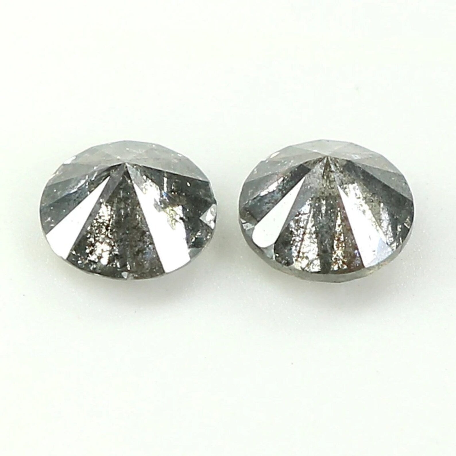 0.46 CT Natural Loose Round Shape Pair Diamond Salt And Pepper Round Diamond 3.80 MM Natural Black Gray Round Brilliant Cut Diamond NQ1479