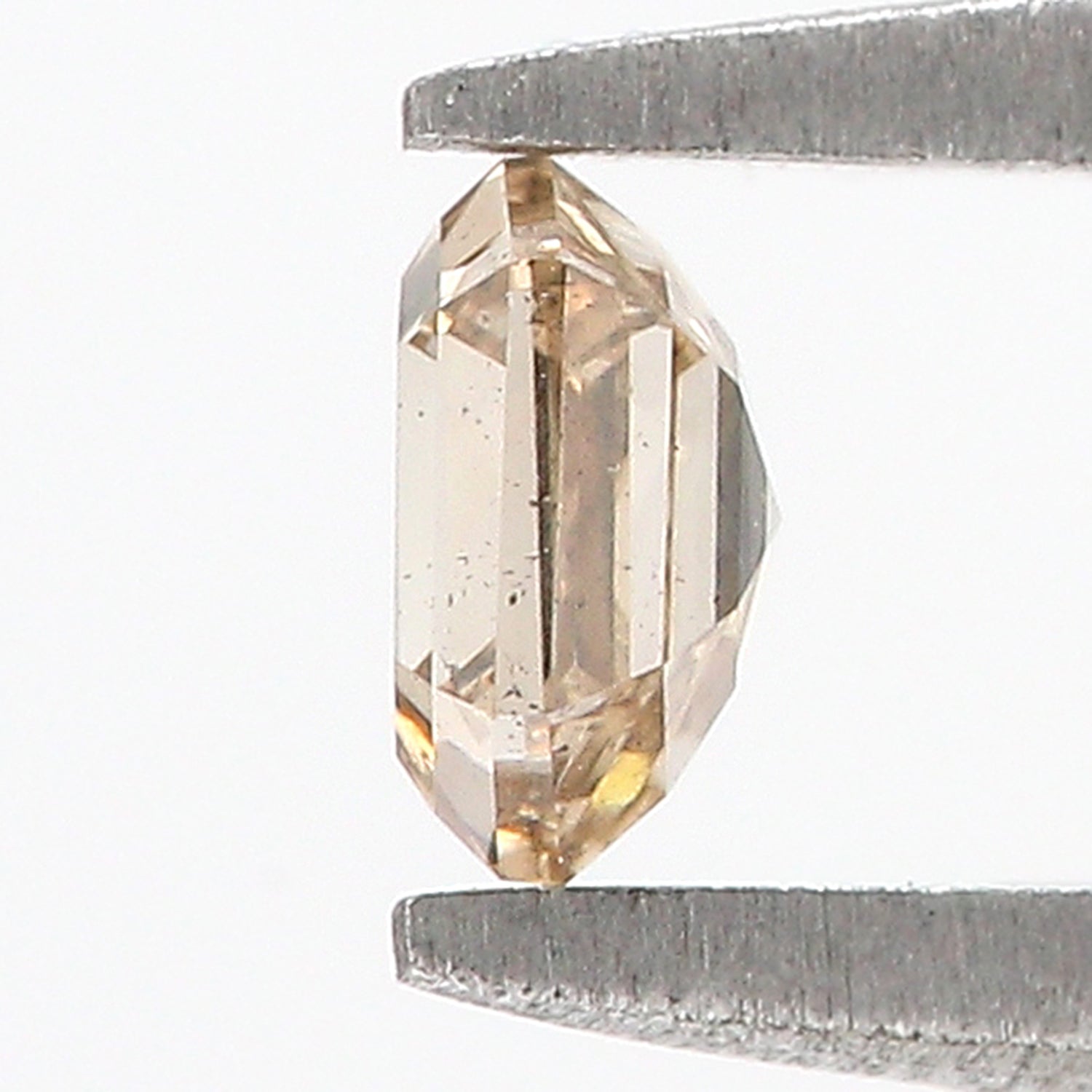 0.34 CT Natural Loose Hexagon Shape Diamond Brown Color Hexagon Diamond 4.50 MM Natural Loose Brown Color Hexagon Rose Cut Diamond KQ2322