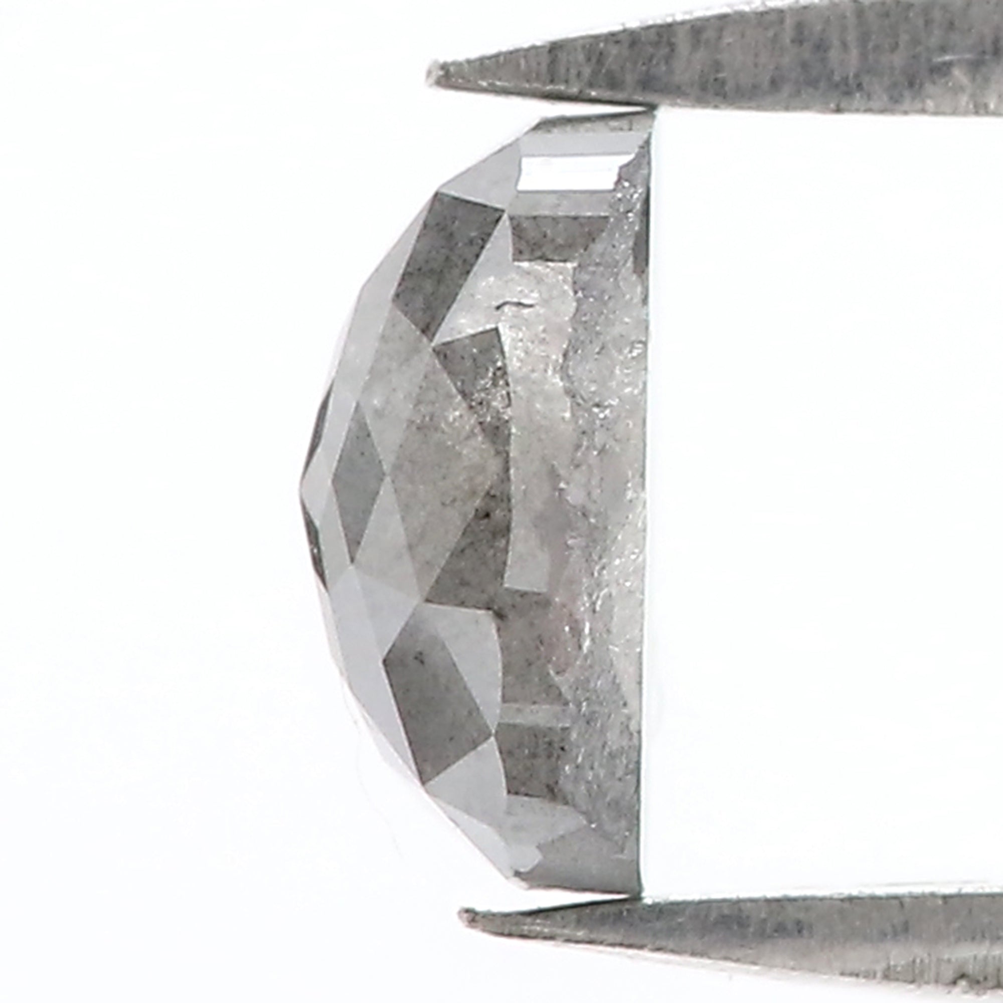 0.72 CT Natural Loose Oval Shape Diamond Salt And Pepper Oval Diamond 6.15 MM Natural Diamond Black Grey Color Oval Rose Cut Diamond QL3093