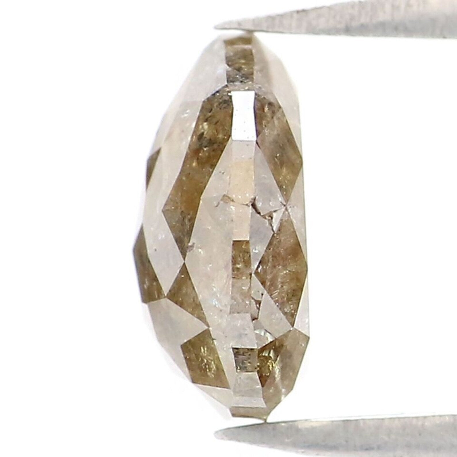 1.48 CT Natural Loose Pear Shape Diamond Green Brown Color Pear Shape Diamond 7.25 MM Natural Loose Diamond Pear Rose Cut Diamond NQ8692