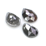 Natural Loose Pear Diamond, Salt And Pepper Pear Diamond, Natural Loose Diamond, Pear Rose Cut Diamond, 0.55 CT Pear Cut Diamond L2790