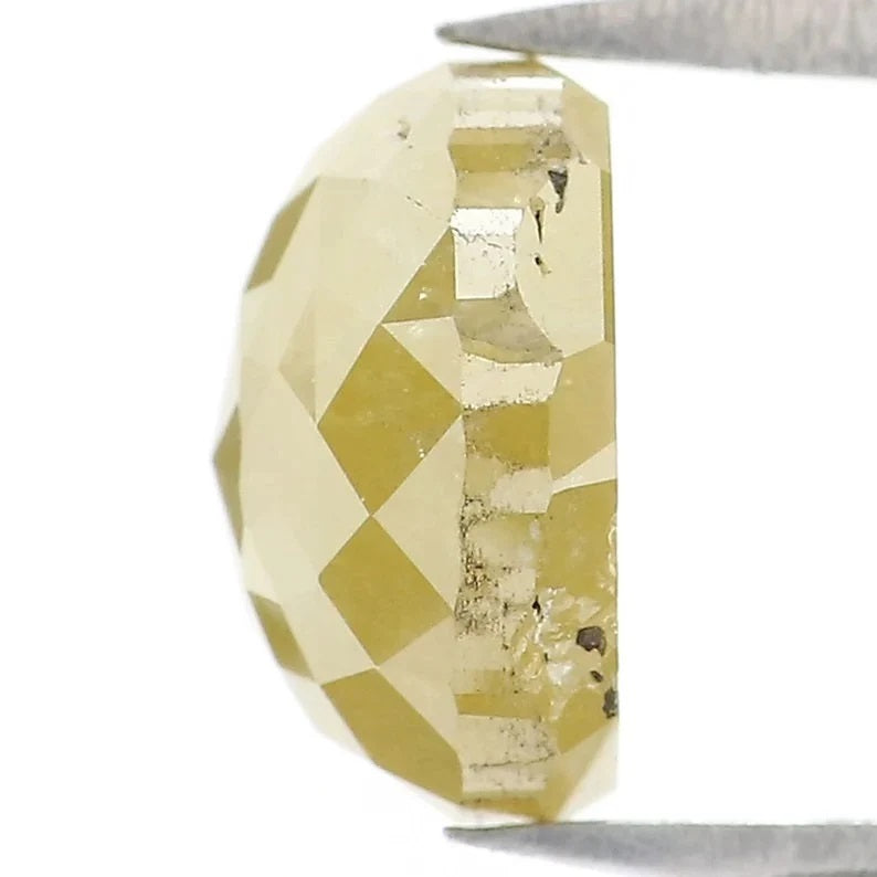 2.57 CT Natural Loose Round Shape Diamond Yellow Color Round Cut Diamond 8.00 MM Natural Diamond Yellow Color Round Rose Cut Diamond QN588