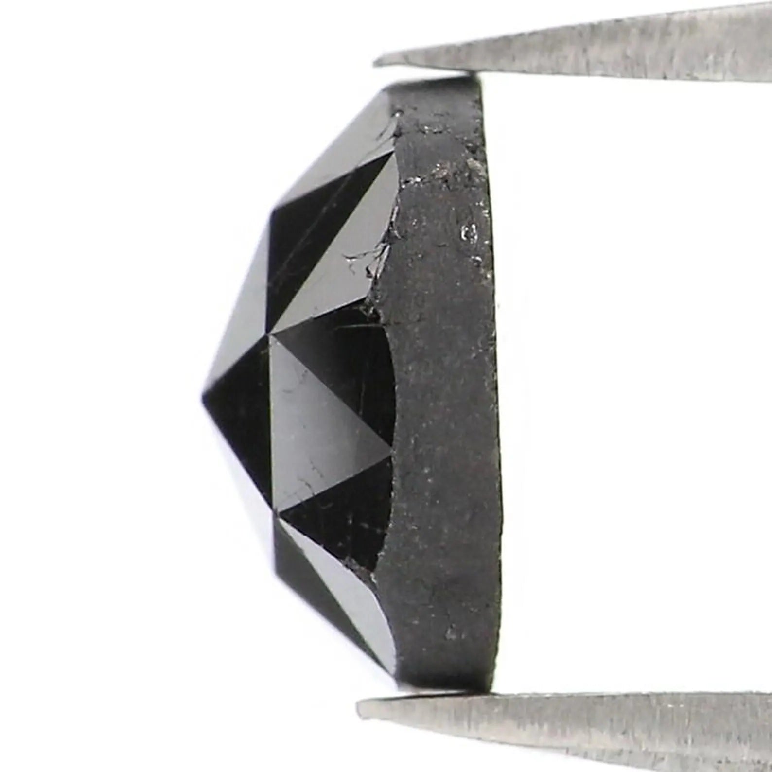 1.56 Ct Natural Loose Round Shape Diamond Black Color Round Cut Diamond 7.35 MM Natural Diamond Black Color Round Rose Cut Diamond NQ1680