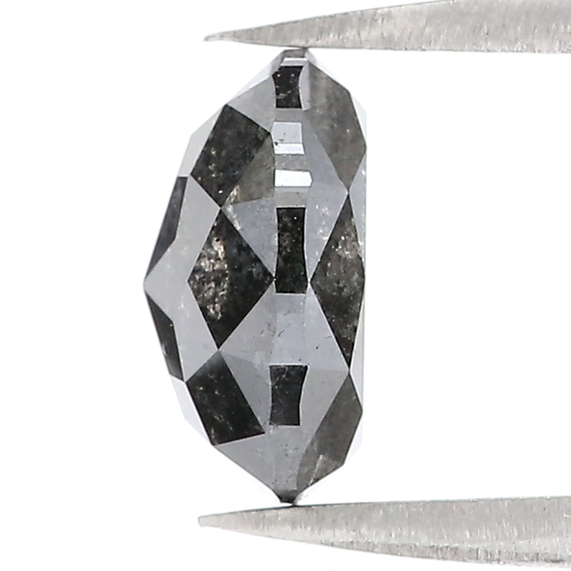 2.63 Ct Natural Loose Oval Shape Diamond Salt And Pepper Oval Cut Diamond 9.15 MM Natural Loose Diamond Oval Shape Rose Cut Diamond LC61