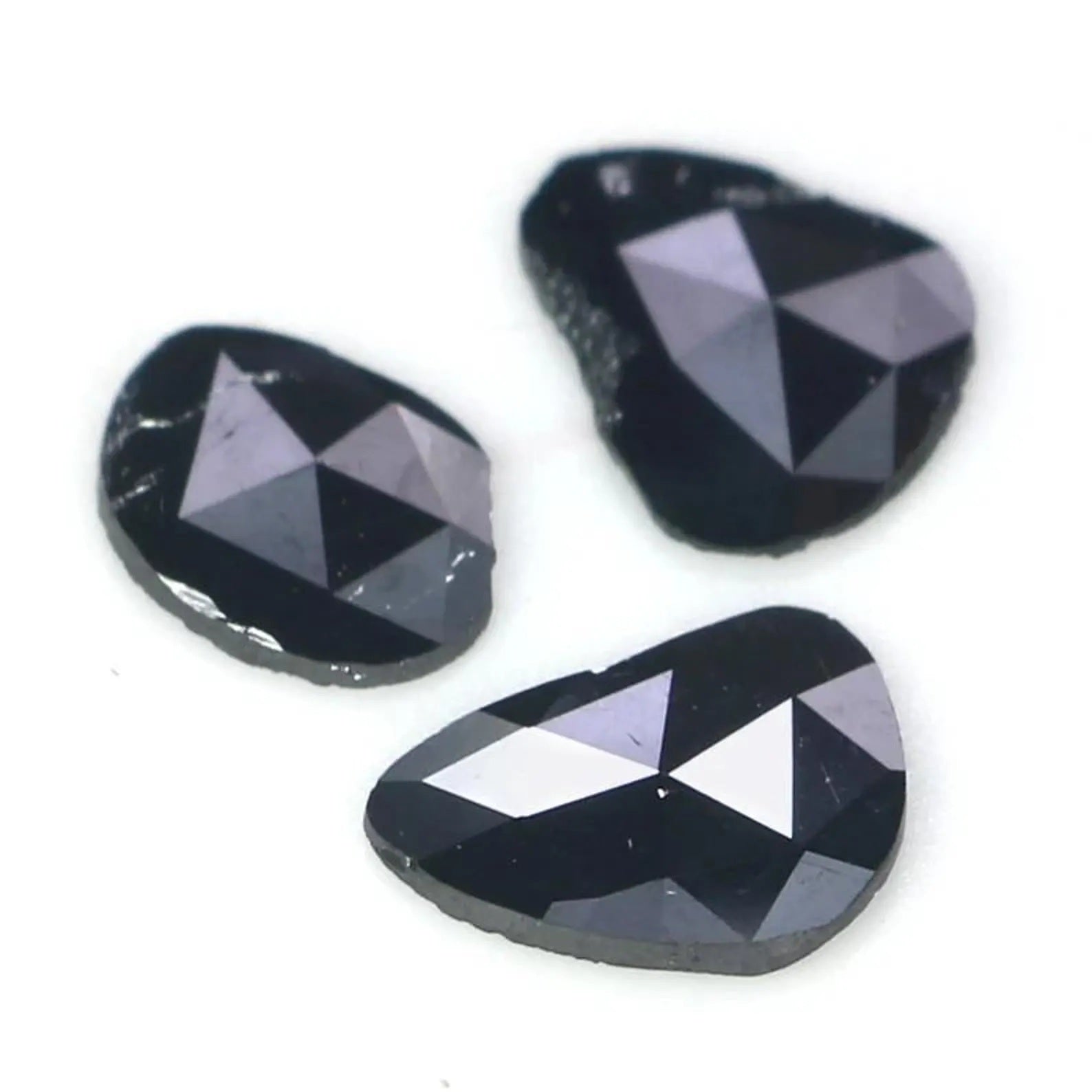 1.01 CT Natural Loose Slice Shape Diamond Slice Black Color Irregular Cut Diamond 7.30 MM Natural Diamond Slice Rose Cut Diamond NQ2261