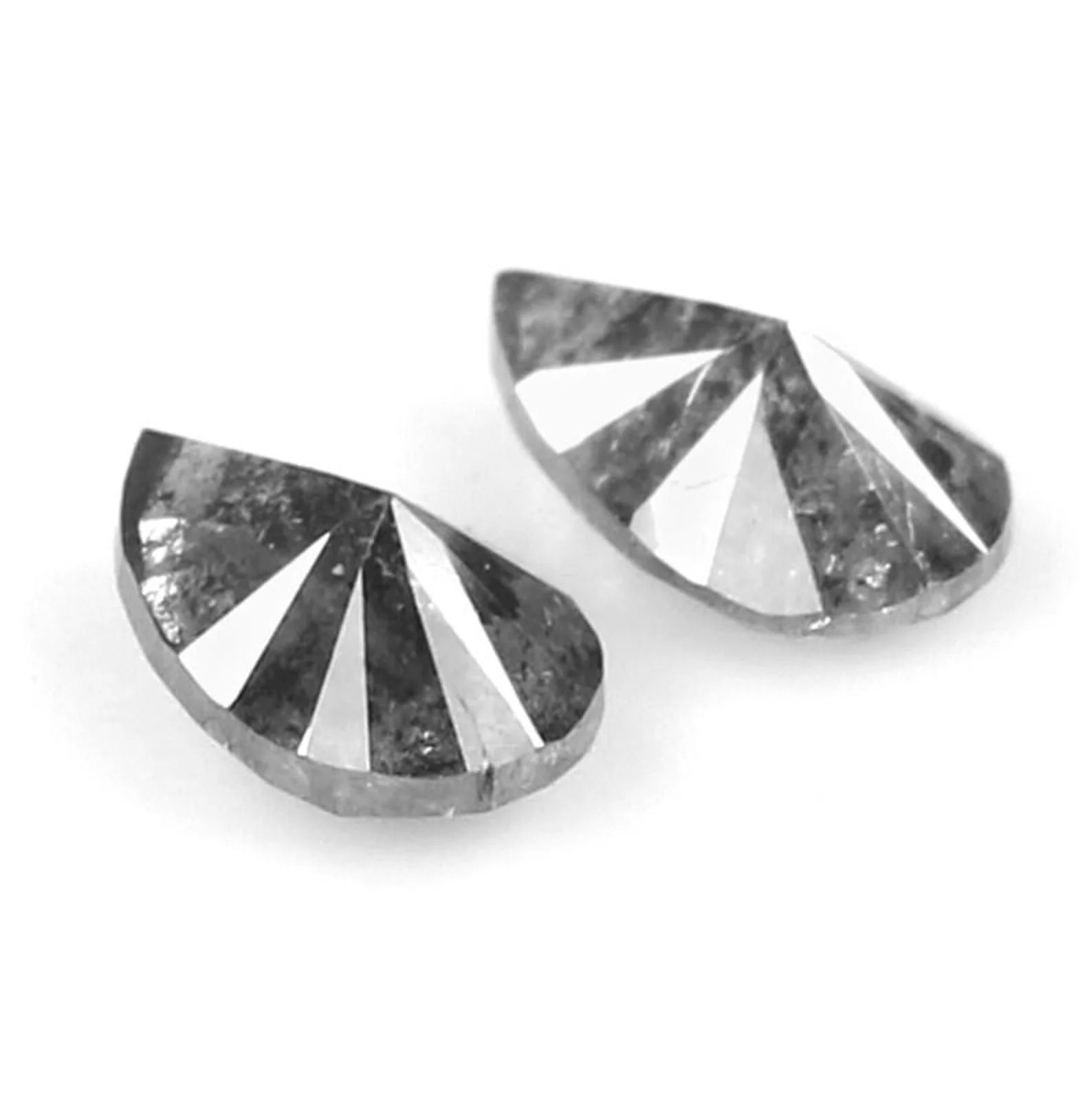 0.43 CT Natural Loose Pear Cut Pair Diamond Salt And Pepper Pear Diamond 5.05 MM Natural Black Grey Color Pear Brilliant Cut Diamond NQ2296