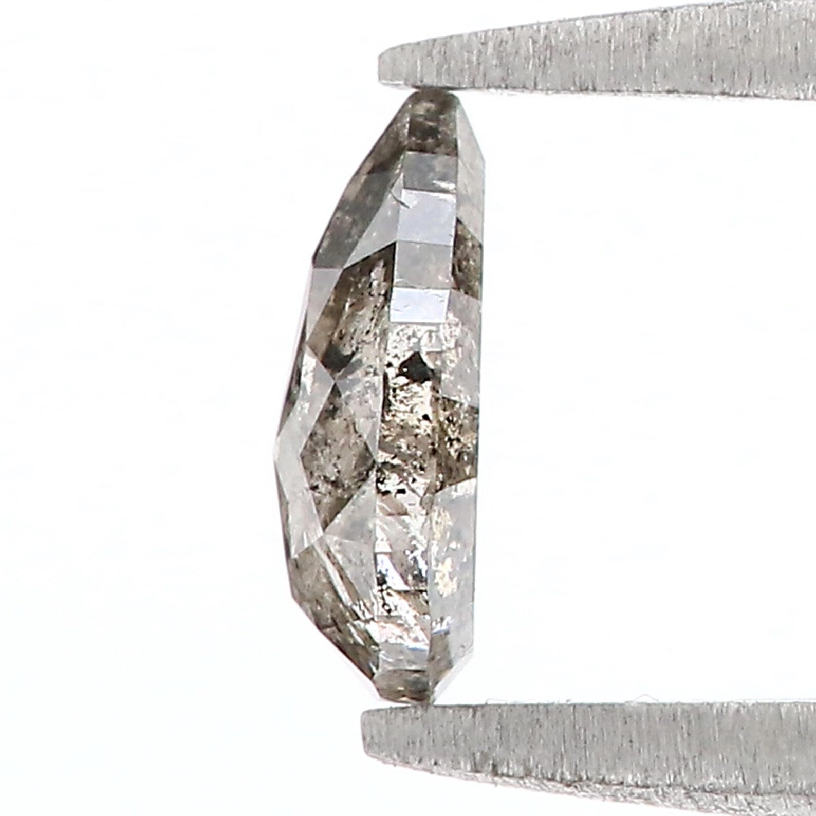 0.58 CT Natural Loose Pear Shape Diamond Salt And Pepper Pear Cut Diamond 6.95 MM Natural Loose Diamond Pear Shape Rose Cut Diamond QN589