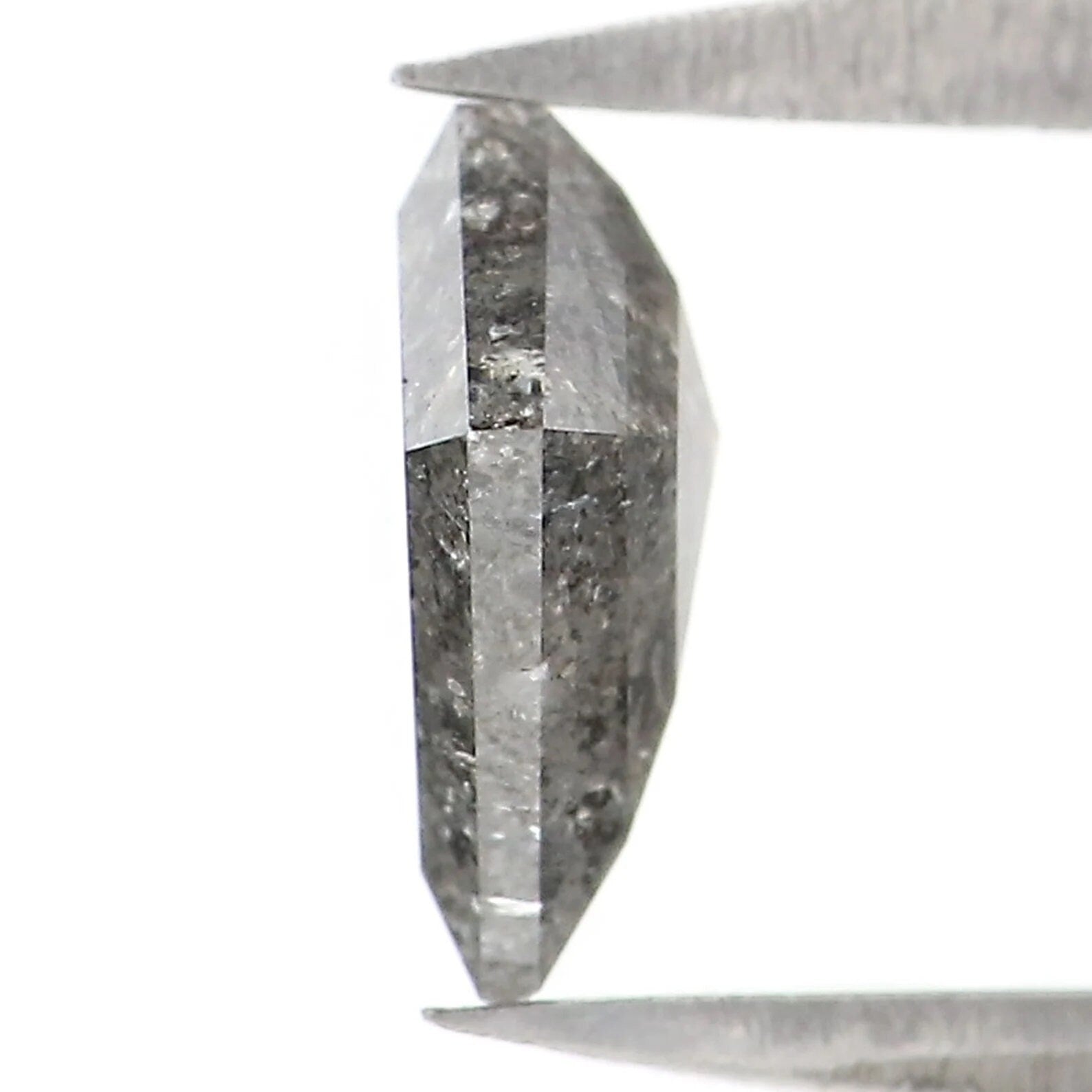 0.60 CT Natural Loose Kite Shape Diamond Salt And Pepper Kite Diamond 7.20 MM Natural Loose Black Grey Color Kite Rose Cut Diamond QN2095