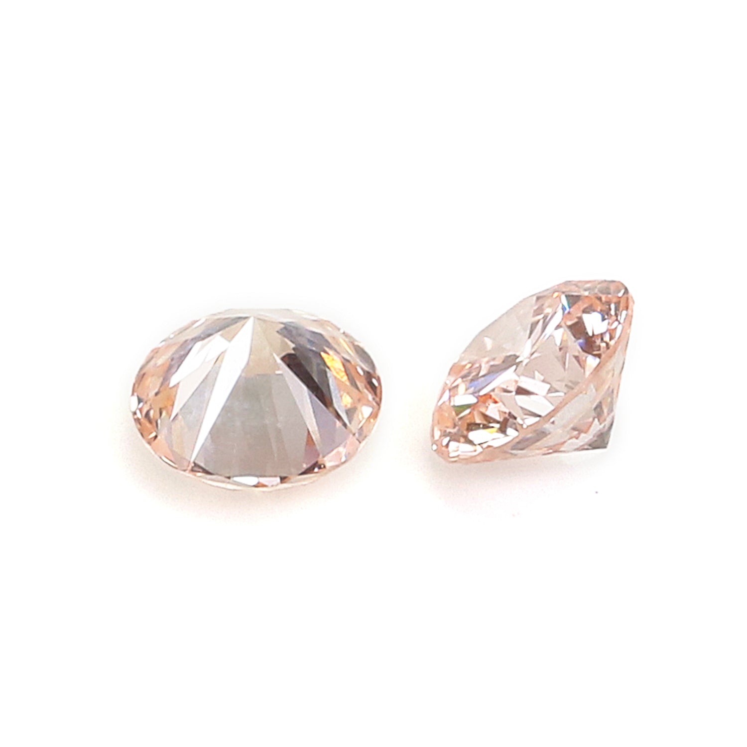 0.53 CT Lab Grown Round Brilliant Cut CVD Diamond VS1 Clarity Pink Color Round Cut Pair Diamond 4.10 MM Pink Color Round Shape Diamond L3550