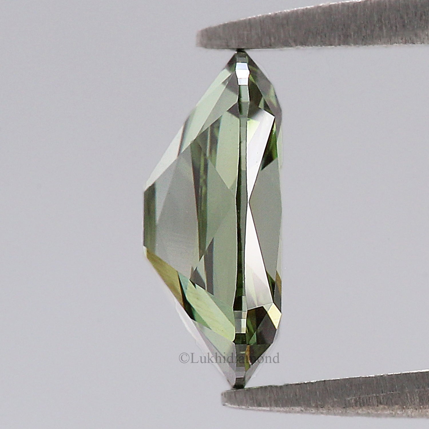 1.75 CT IGI Certified Cushion Old European Cut Diamond Fancy Vivid Green Color VS1 Clarity Lab Grown Diamond Lab Created Lab Diamond L3573