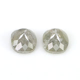 Natural Loose Oval Pair Diamond, Grey Salt And Pepper Oval Diamond, Natural Loose Diamond, Oval Cut Diamond, 1.30 CT Oval Shape Diamond KR2721