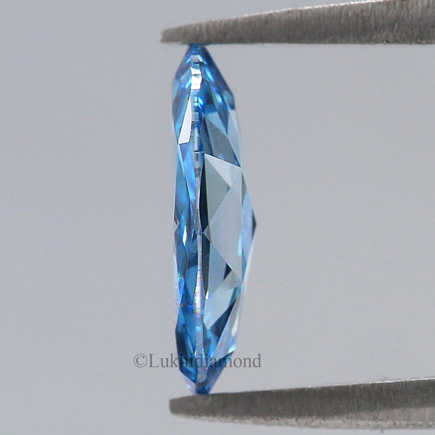 1.70 CT IGI Certified Oval Rose Cut Diamond Fancy Intense Blue Color VS1 Clarity Diamond Lab Grown Diamond Lab Created Oval Diamond L3294