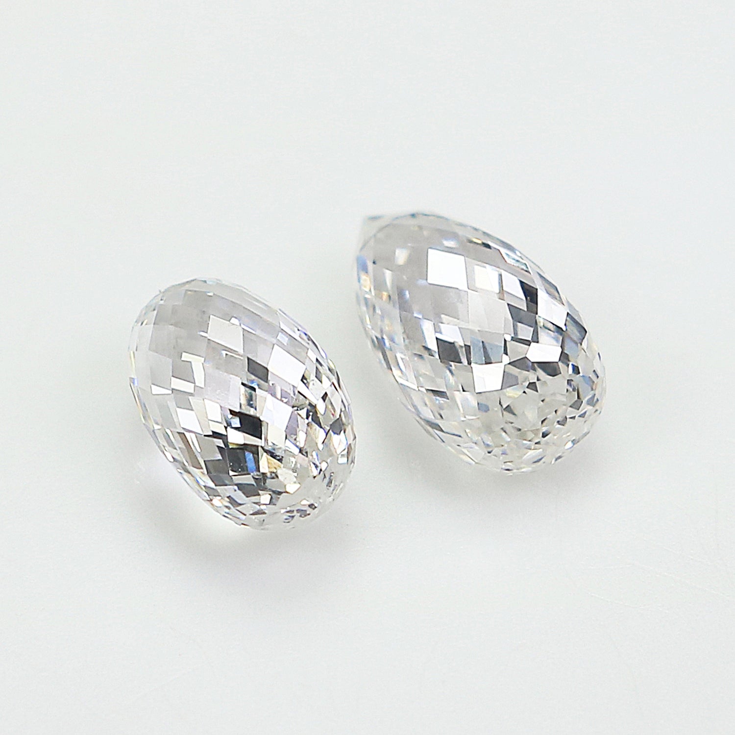 2.00 CT Lab Grown Briolette Cut White - F Color VS Clarity Diamond Lab Grown CVD Diamond Lab Created Diamond Drop Rose Cut Diamond L3307