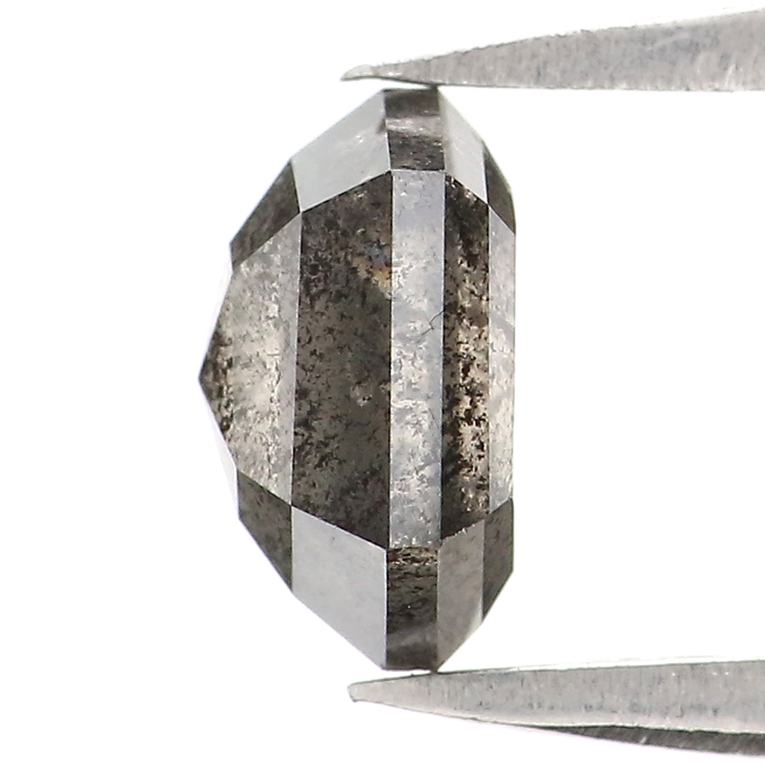 1.38 CT Natural Loose Hexagon Cut Diamond Salt And Pepper Hexagon Diamond 7.10 MM Natural Loose Black Grey Color Hexagon Cut Diamond LQ2997