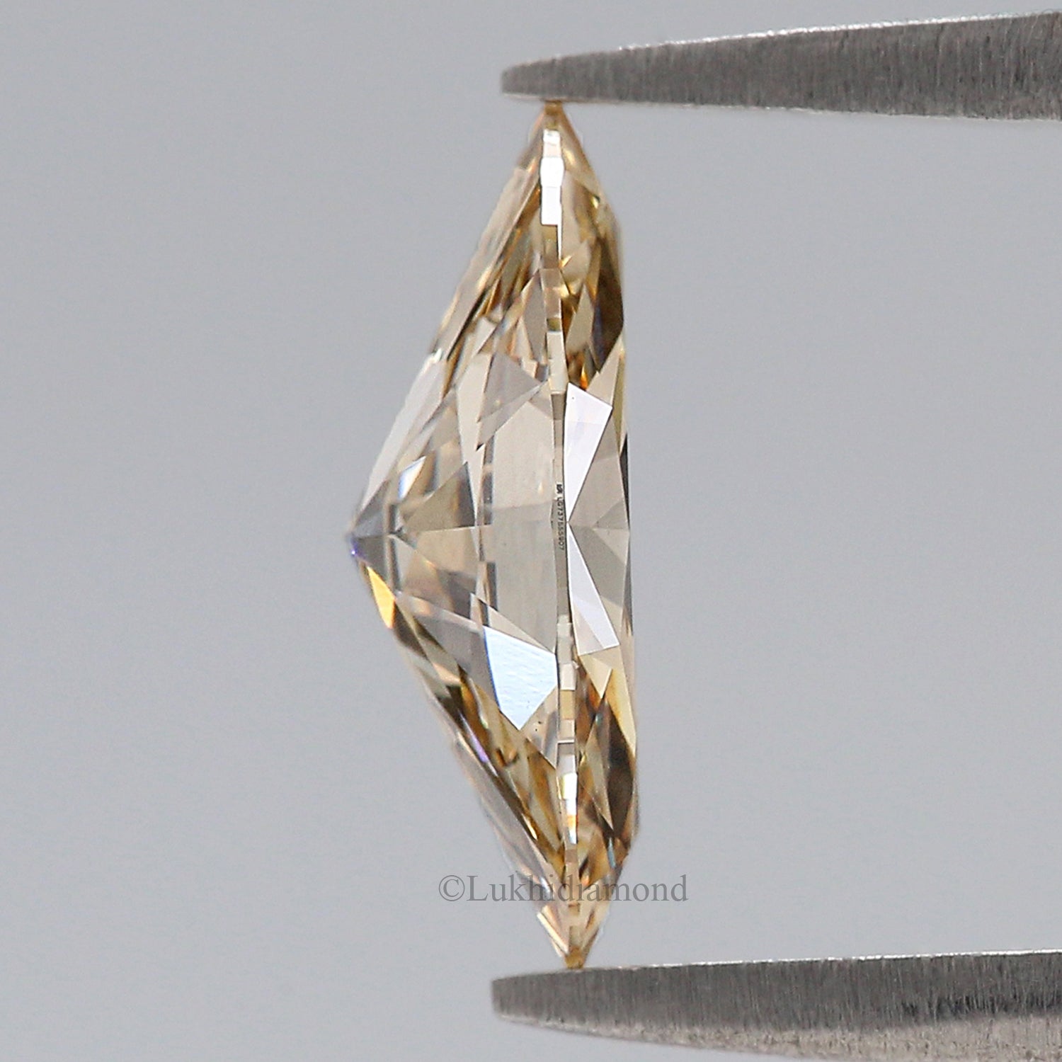 1.25 CT IGI Certified Marquise Brilliant Cut Fancy Brownish Yellow Color VVS2 Clarity Lab Grown CVD Diamond Lab Created Diamond L3452