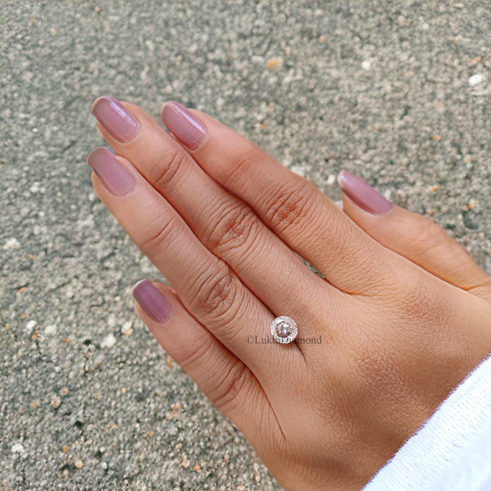 Round Rose Cut Loose White Moissanite Stone 6.5,7,8,9,10,11,12 MM Vintage Antique Handcrafted Eye Clean Moissanite Engagement Gift Ring Q144