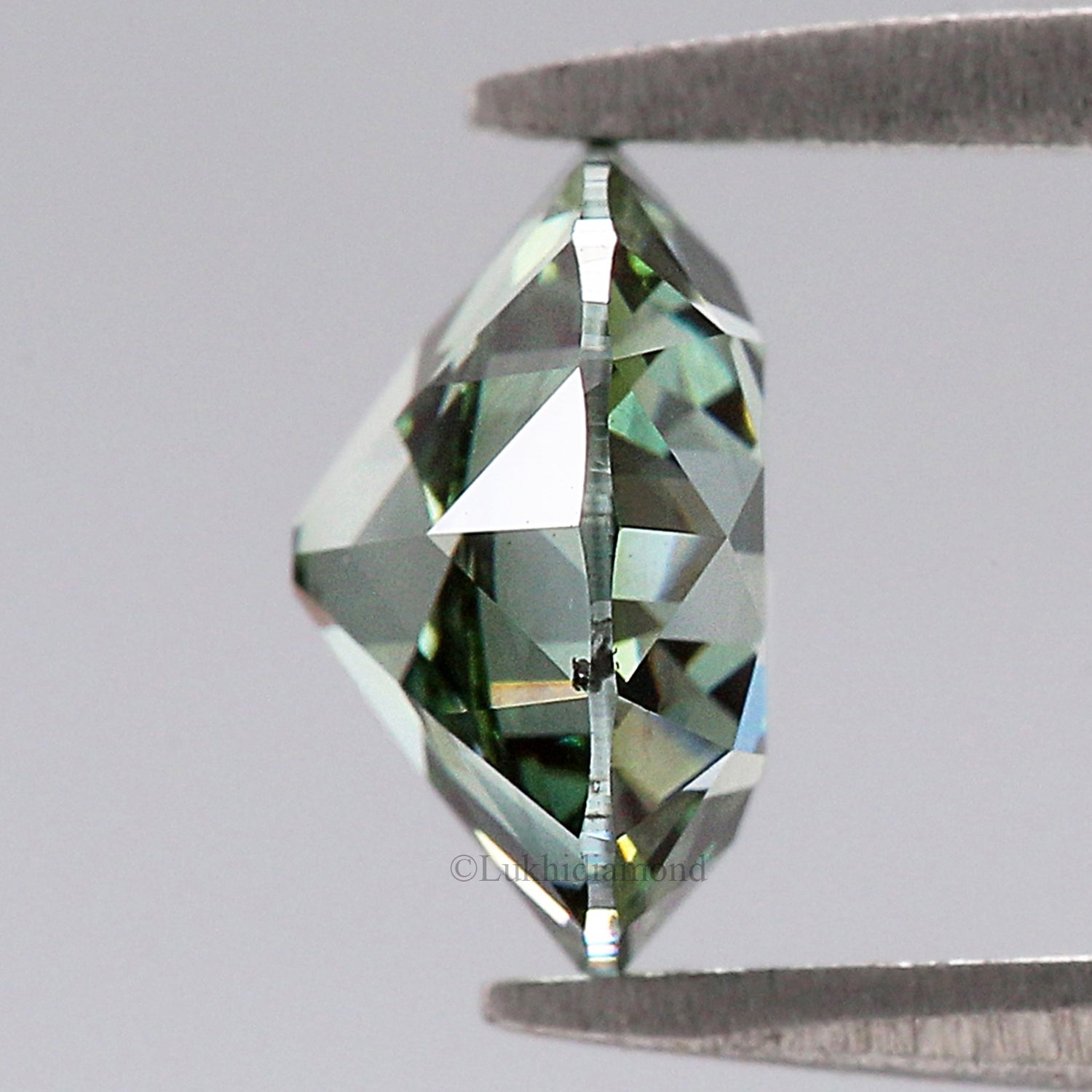 2.02 CT IGI Certified Round Old European Cut Diamond Fancy Vivid Green Color VS1 Clarity Lab Grown Diamond Lab Created Lab Diamond L3580