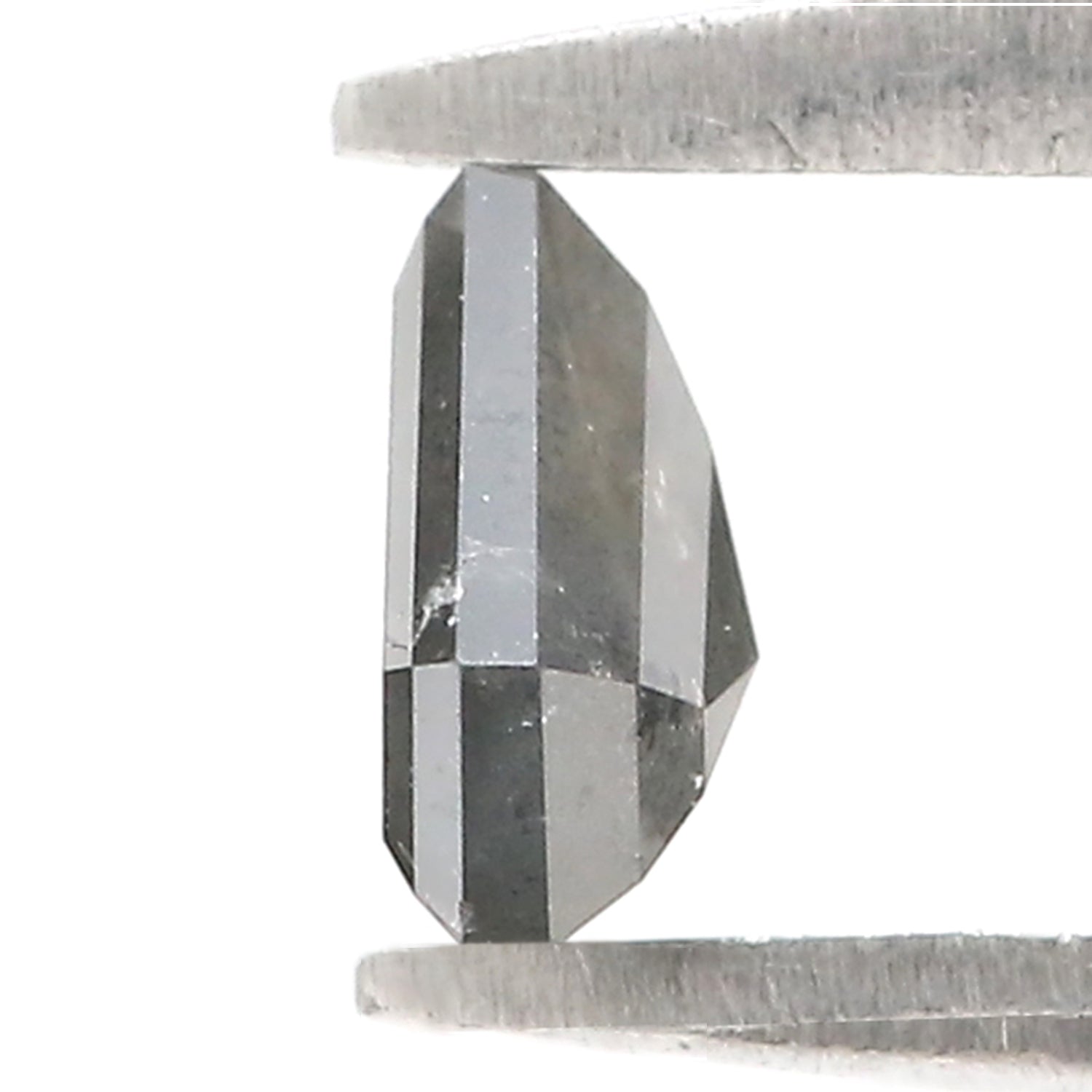 0.61 CT Natural Loose Shield Shape Diamond Salt And Pepper Shield Diamond 5.00 MM Natural Black Grey Color Shield Rose Cut Diamond N2663