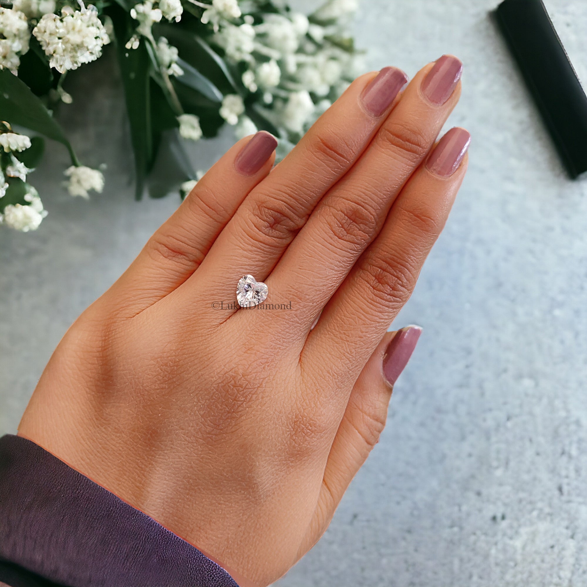 Heart Brilliant Cut Loose White Moissanite Stone 6,7,8,9,10 MM Vintage Antique Handcrafted Eye Clean Moissanite Engagement Gift Ring Q132
